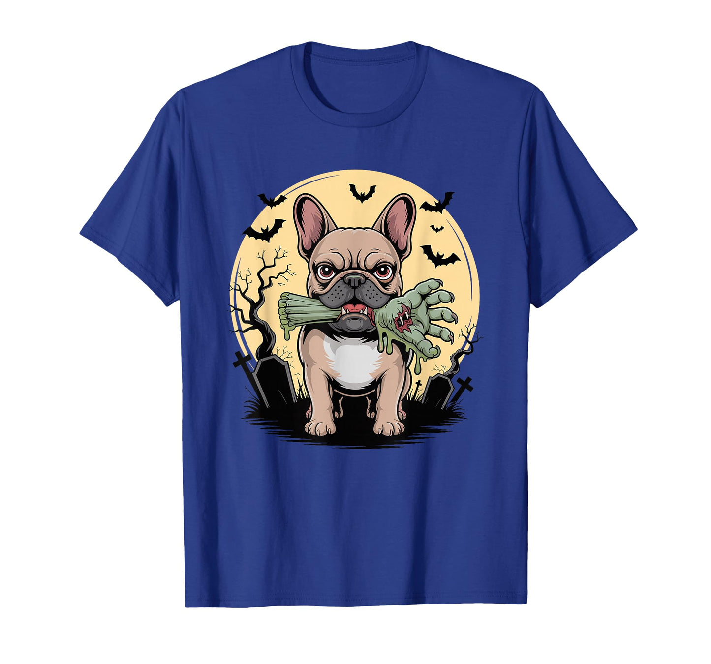 Halloween Moon Zombie French Bulldog Frenchie T-Shirt