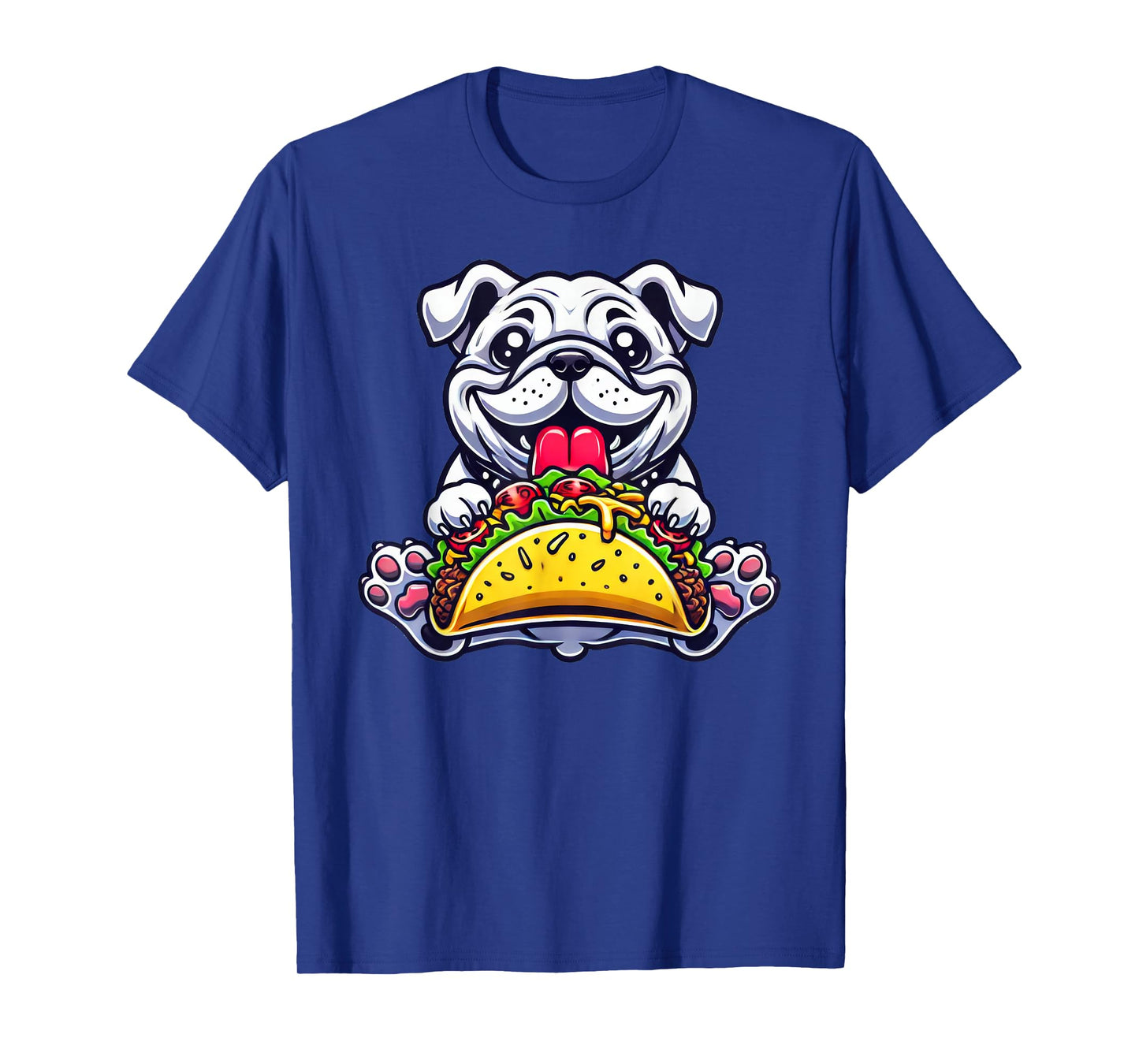 English Bulldog Dog Eating Taco T-Shirt