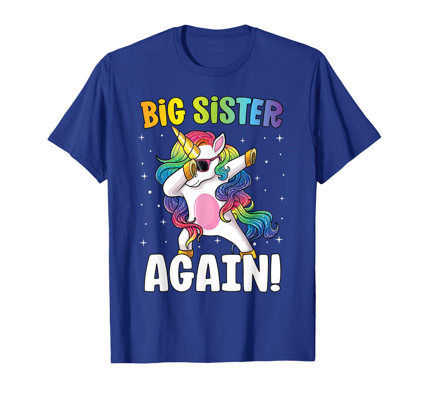 Big Sister Again Girls Dab Unicorn Daughter Older Sibling T-Shirt