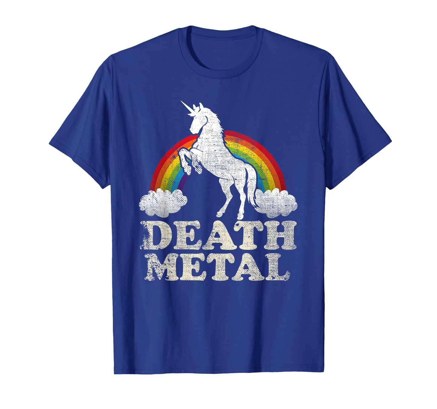 Funny Death Metal Unicorn and rainbow T-Shirt