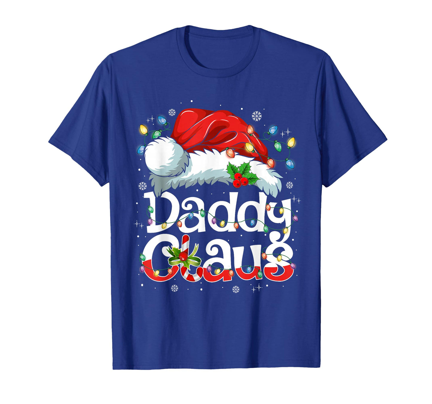 Daddy Claus Shirt Christmas Lights Pajama Family Matching T-Shirt