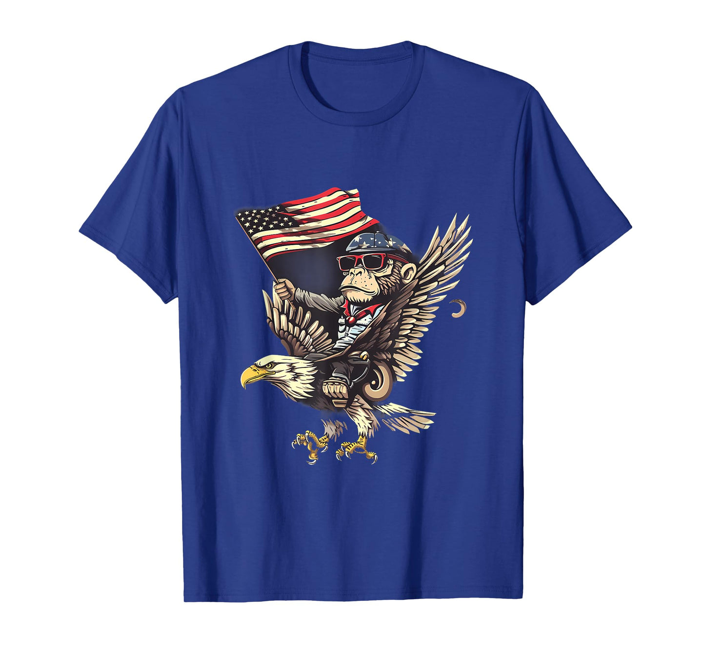 4th Of July Monkey Bald Eagle USA Fourth Of July America T-Shirt