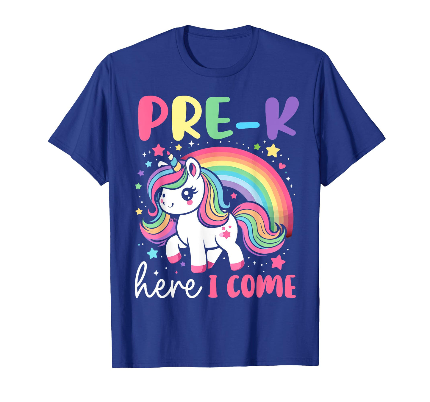 PreK Here I Come Unicorn Girls Back To School Team Preschool T-Shirt
