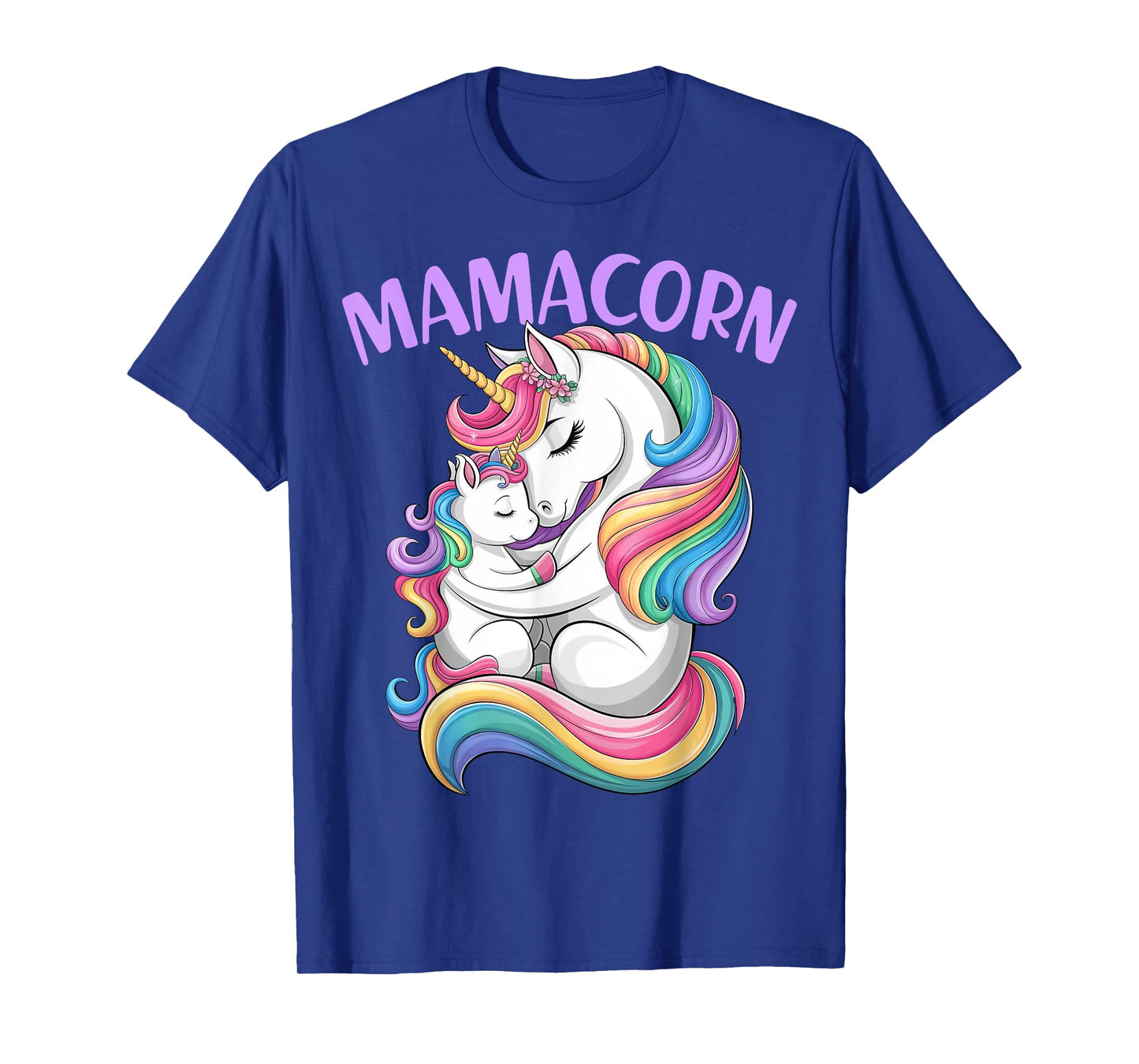 Women Mamacorn Mom Baby Girl Daughter Unicorn Mother's Day T-Shirt