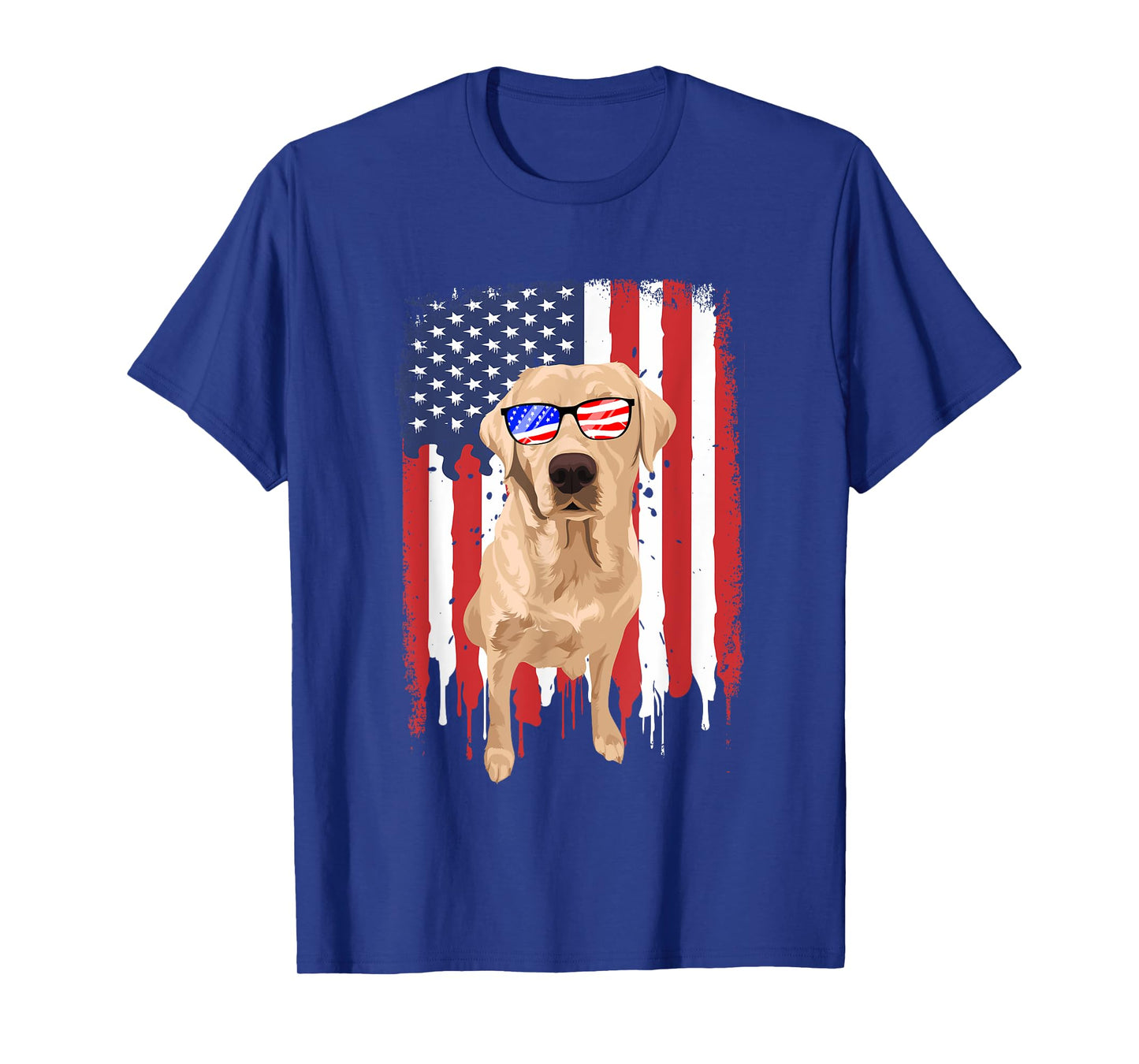 Labrador Retriever Shirt Independence Day 4th July USA Flag T-Shirt