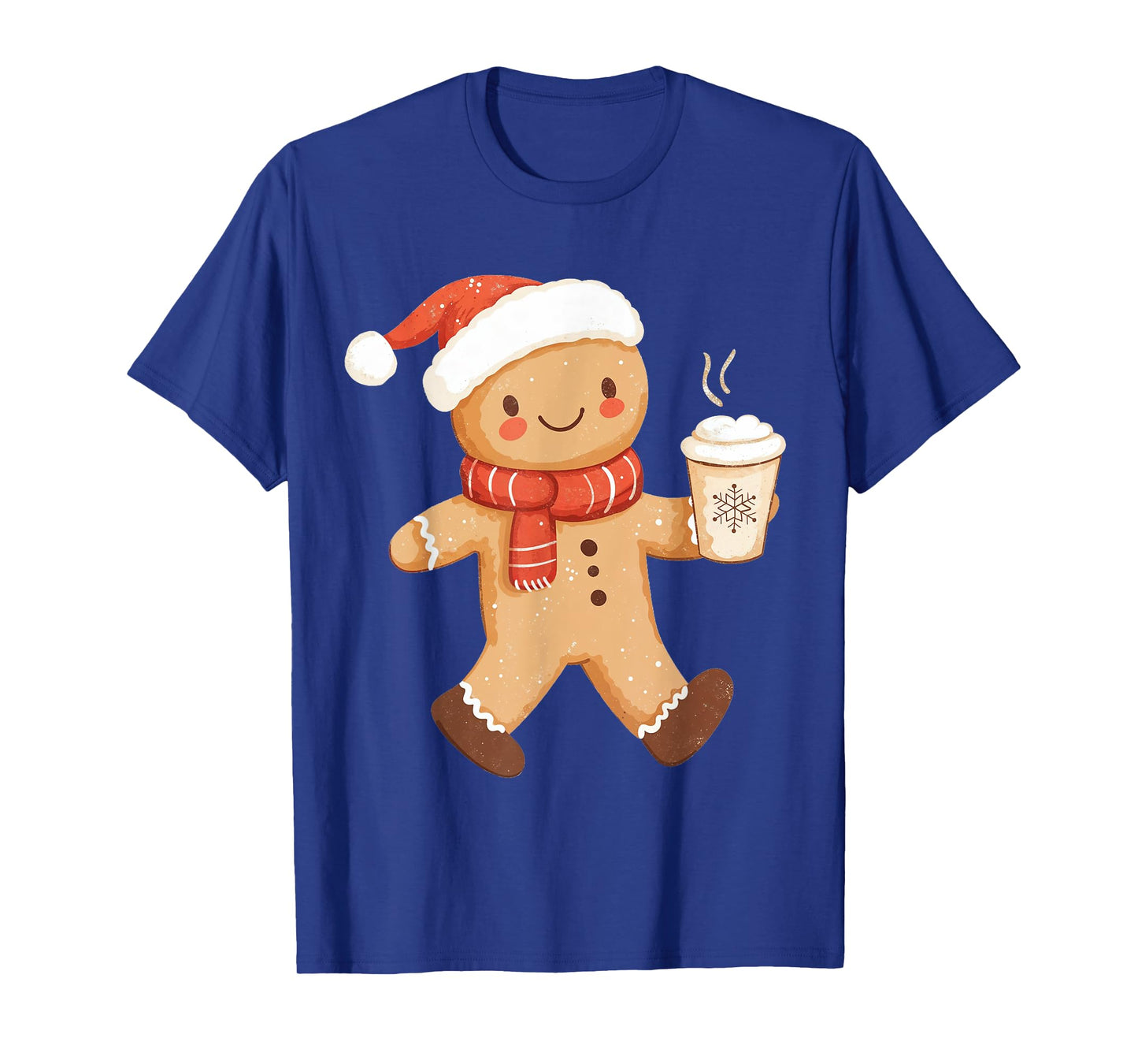 Gingerbread Coffee Lover Xmas Cookie Baking Women Christmas T-Shirt