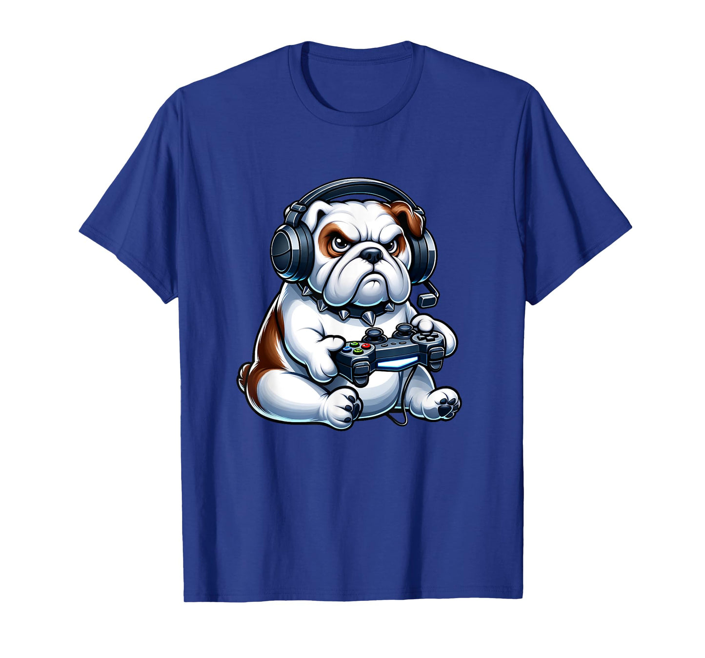 Cute Bulldog Gamer Video Games Funny Boys Girls Kids T-Shirt