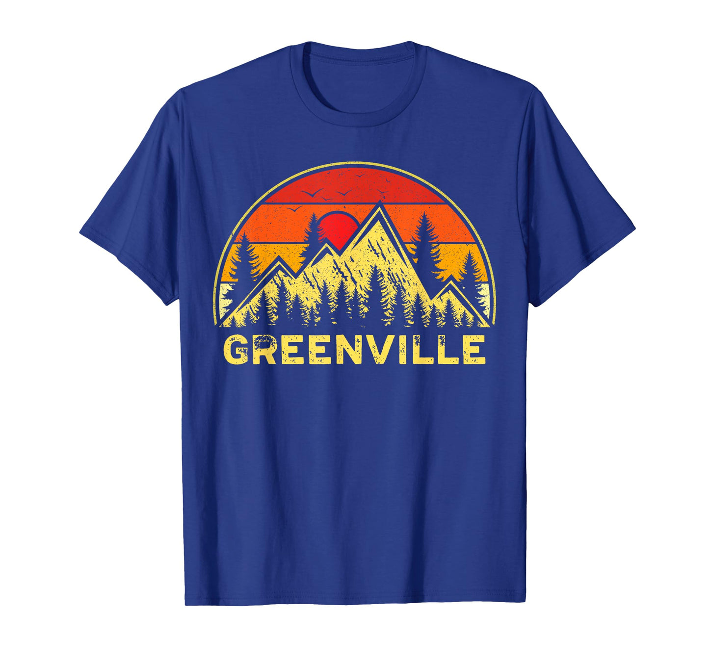 Retro Greenville South Carolina SC Mountains Hiking Souvenir T-Shirt