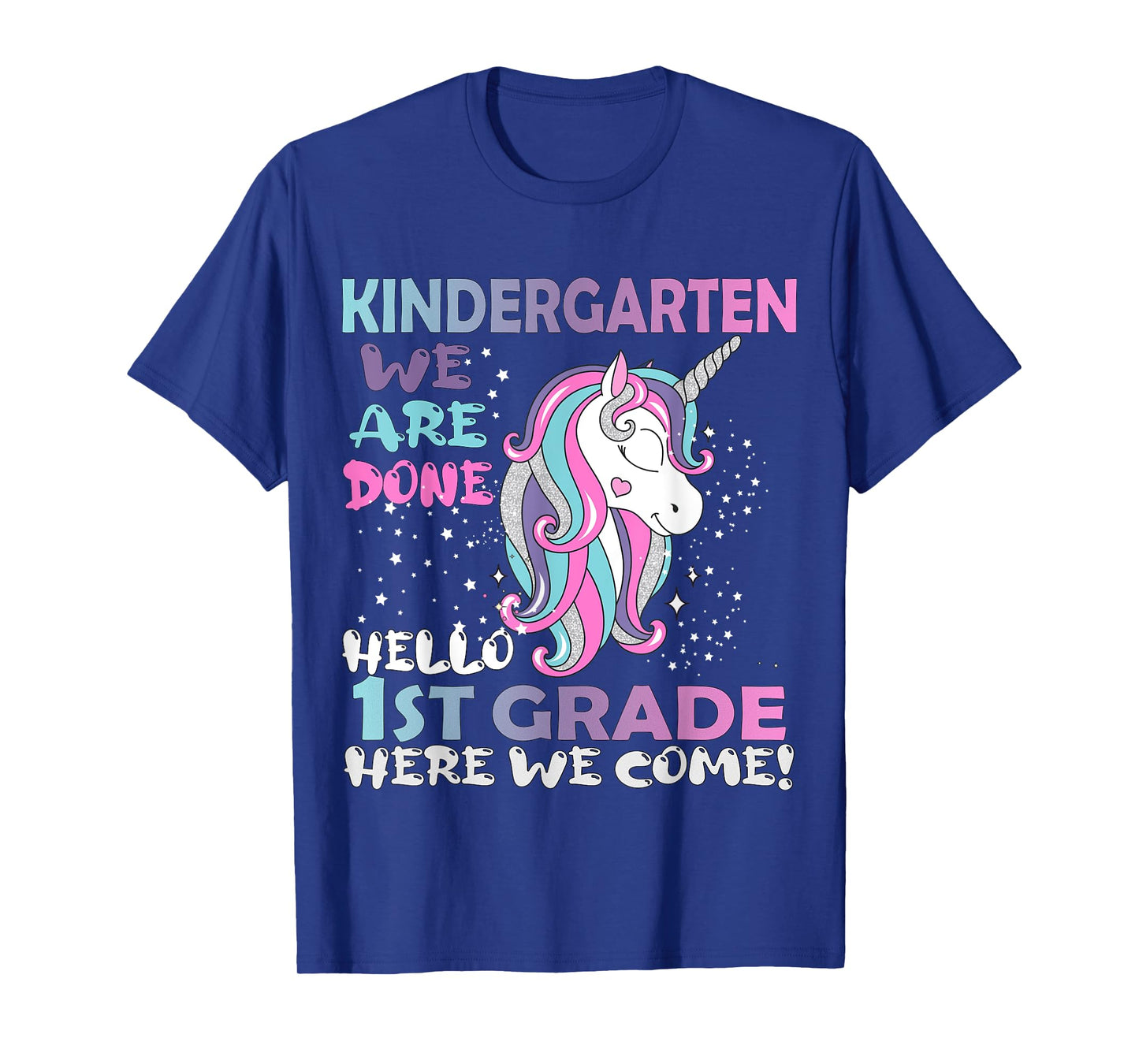 Goodbye Kindergarten Hello 1st grade Unicorn Girls 2023 Grad T-Shirt