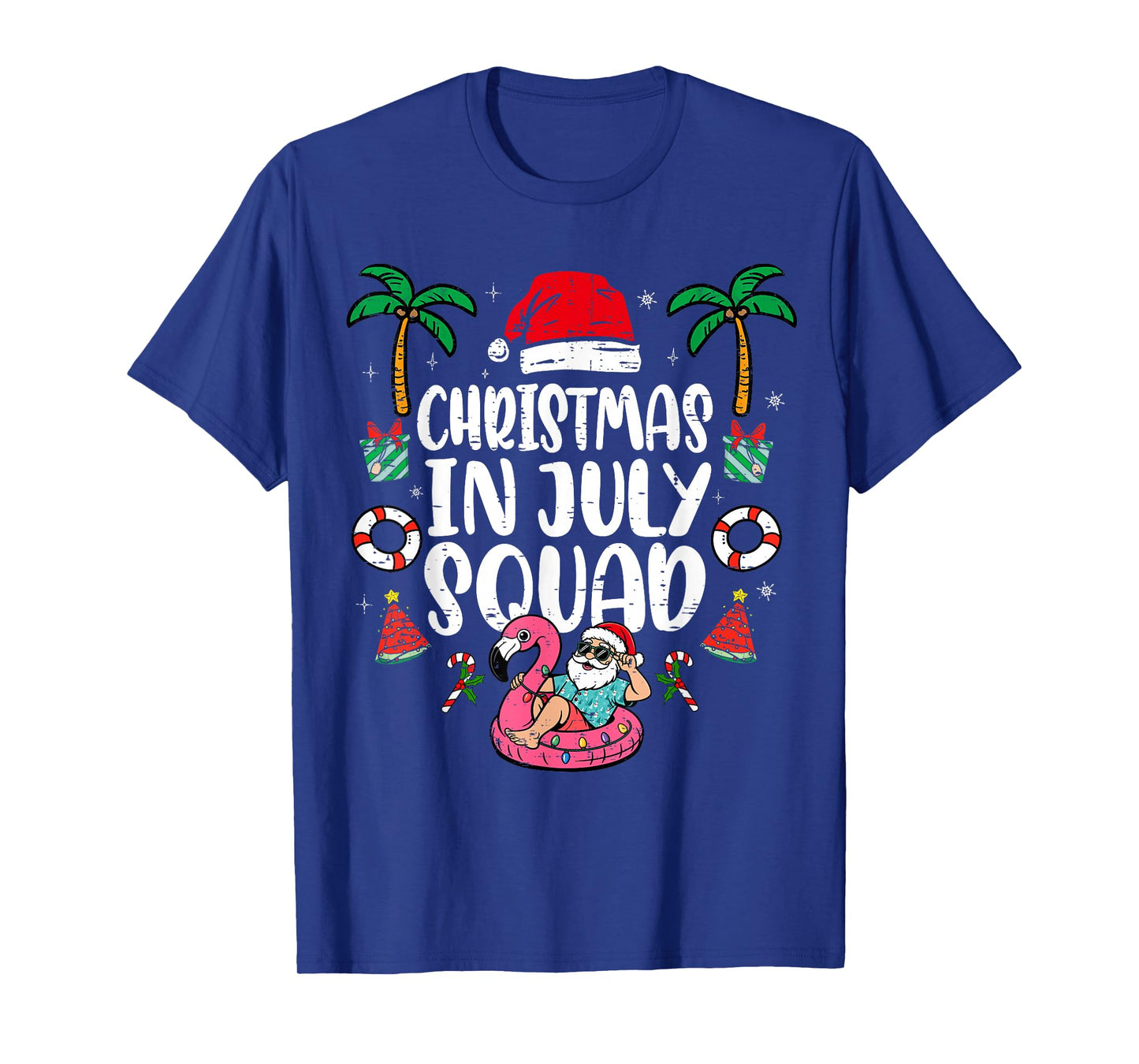 Christmas In July Squad Funny Summer Vacation Men Women Kids T-Shirt