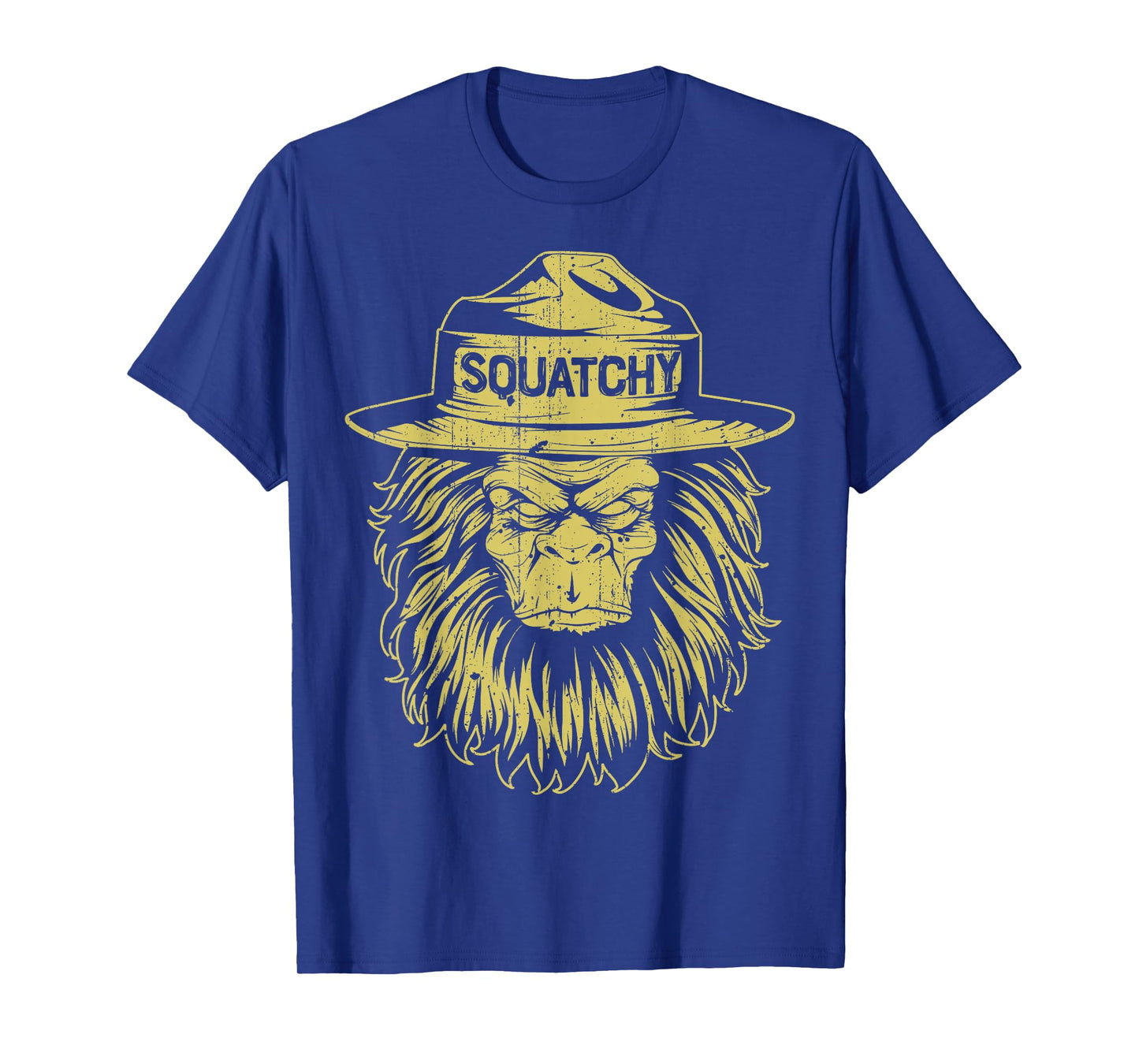 Bigfoot Squatchy Sasquatch Hat Smokey Retro Vintage Bear T-Shirt