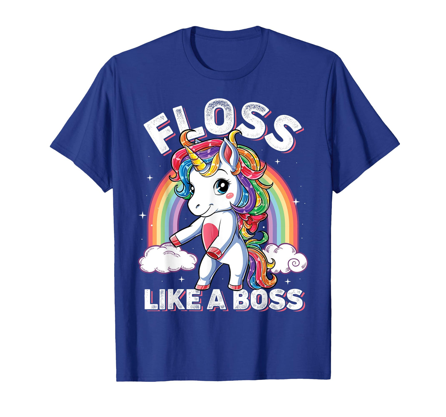 Unicorn Floss Like A Boss T shirt Girls Rainbow Flossing Tee T-Shirt