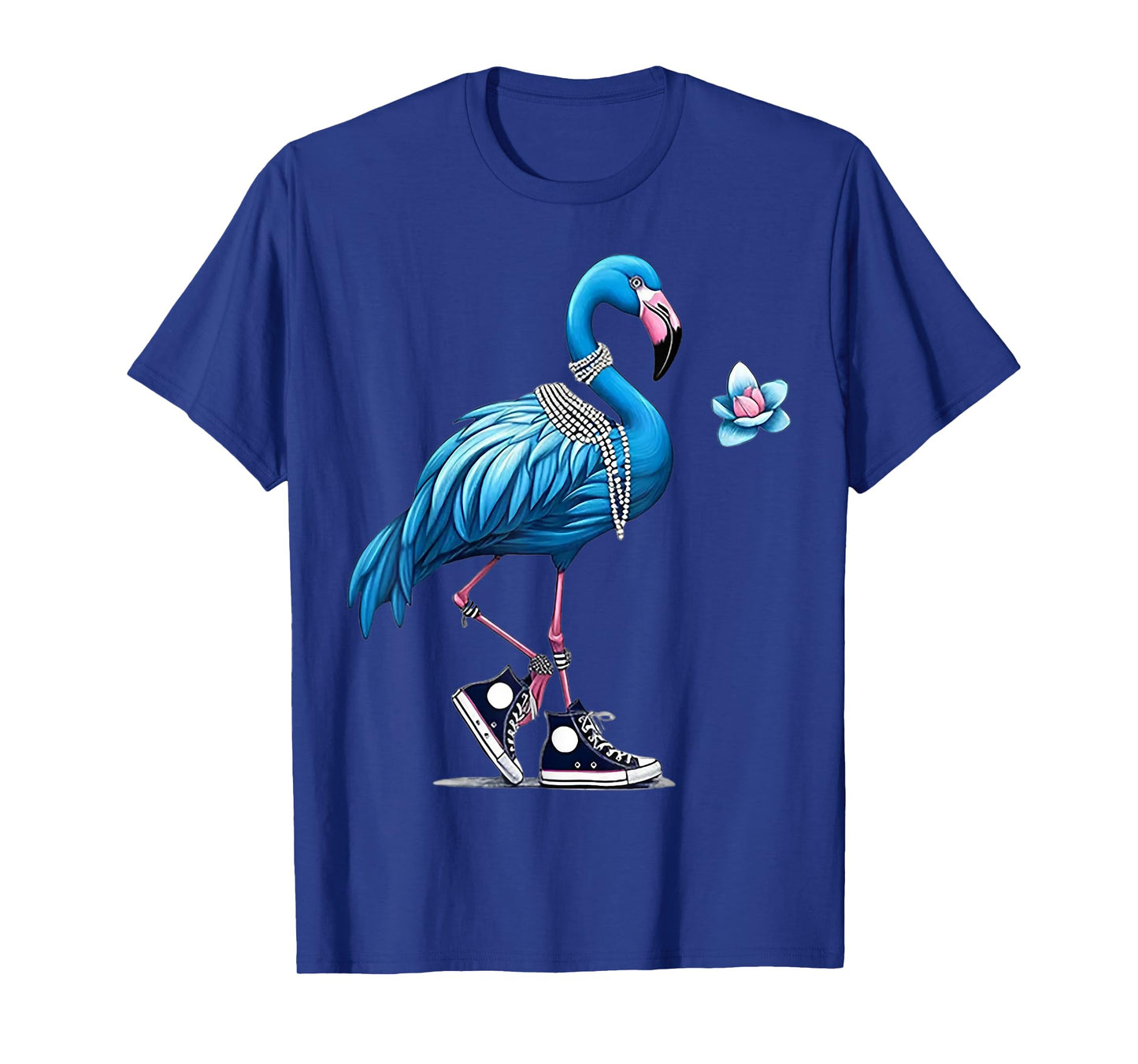 Flamingo Shoes Pearl Necklace T-Shirt
