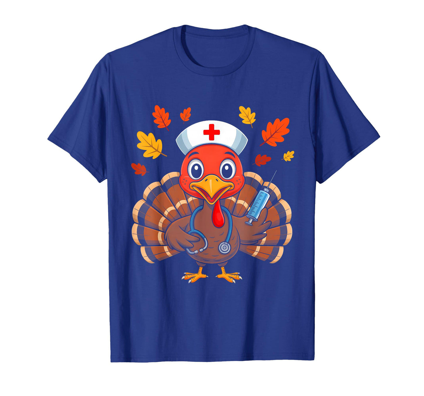 Turkey Nurse Thanksgiving Pilgrim Costume for Girls Women T-Shirt