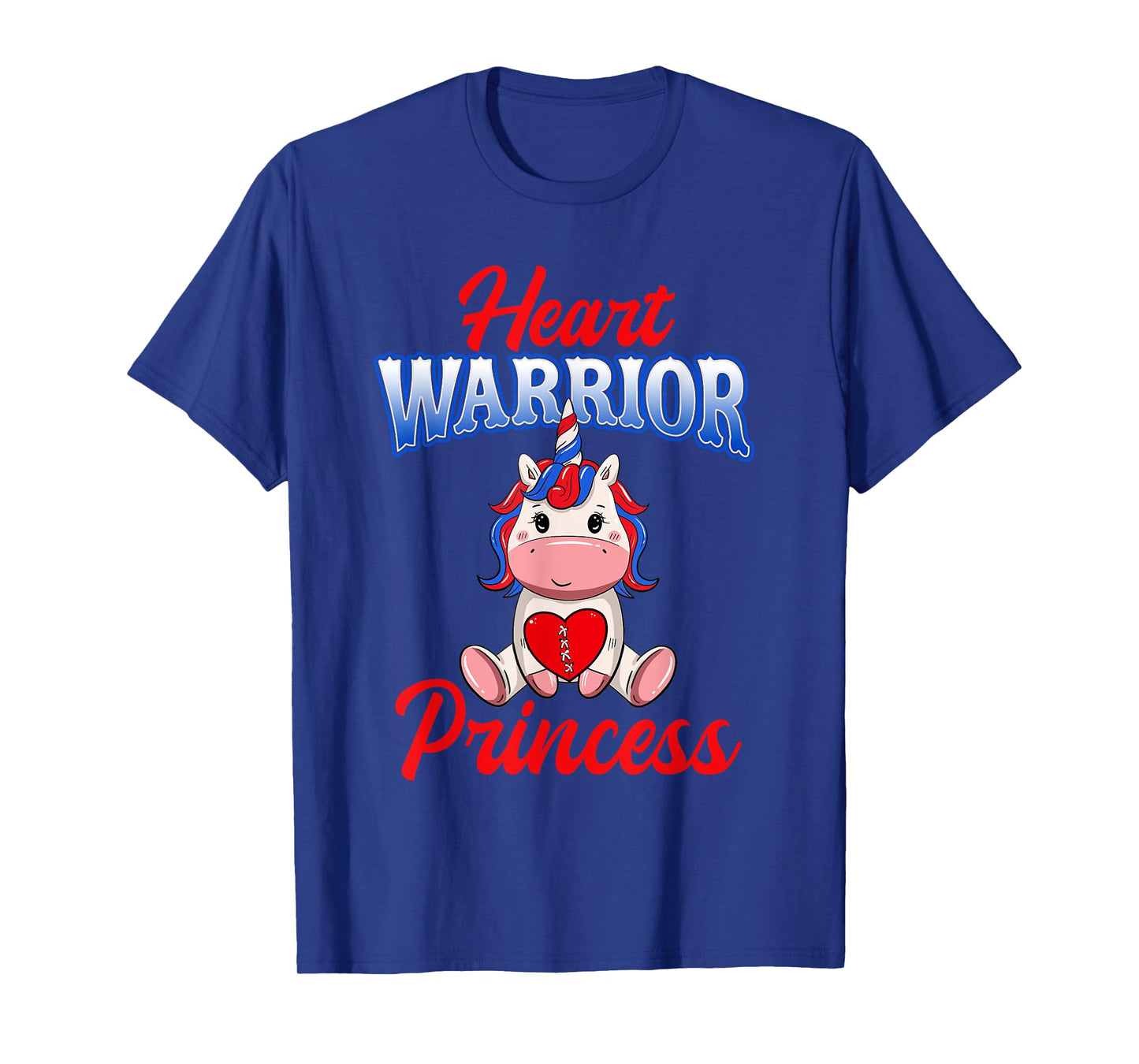 Unicorn Heart Warrior Princess CHD Awareness Shirts Girls T-Shirt