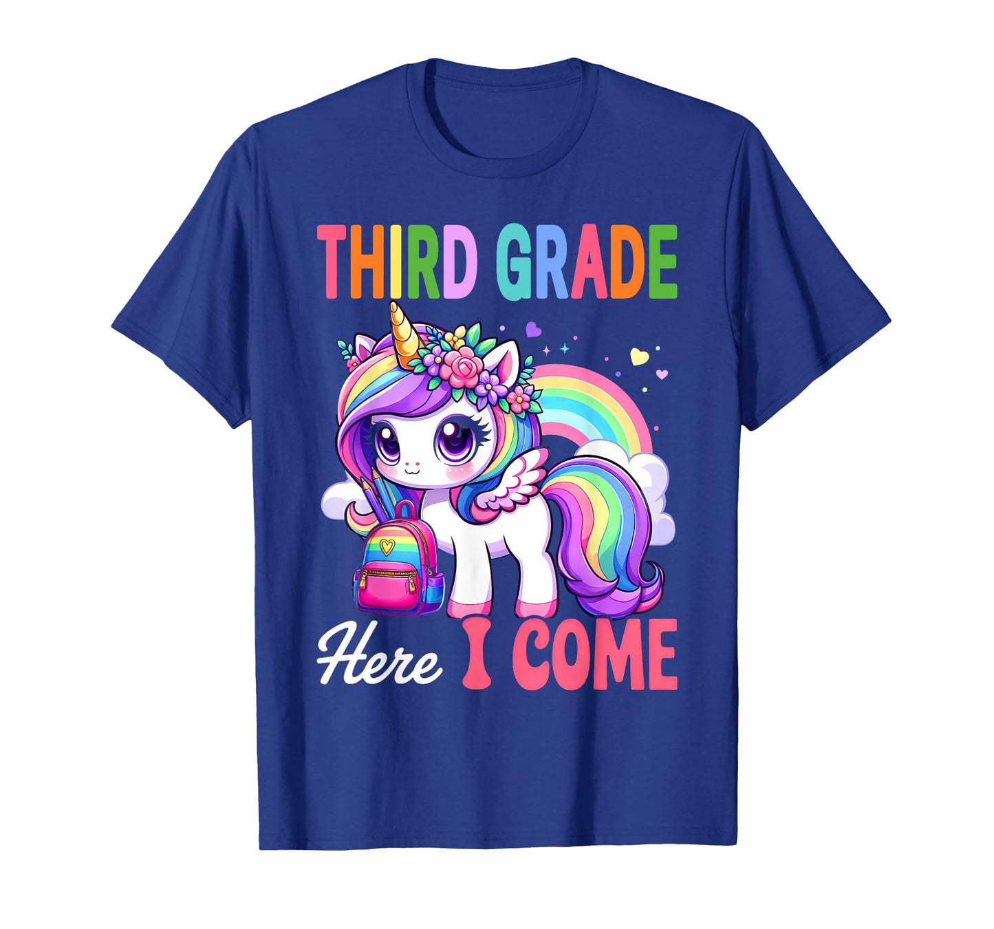 3rd Grade Shirts For Girls Unicorn Third Grade Here I Come T-Shirt