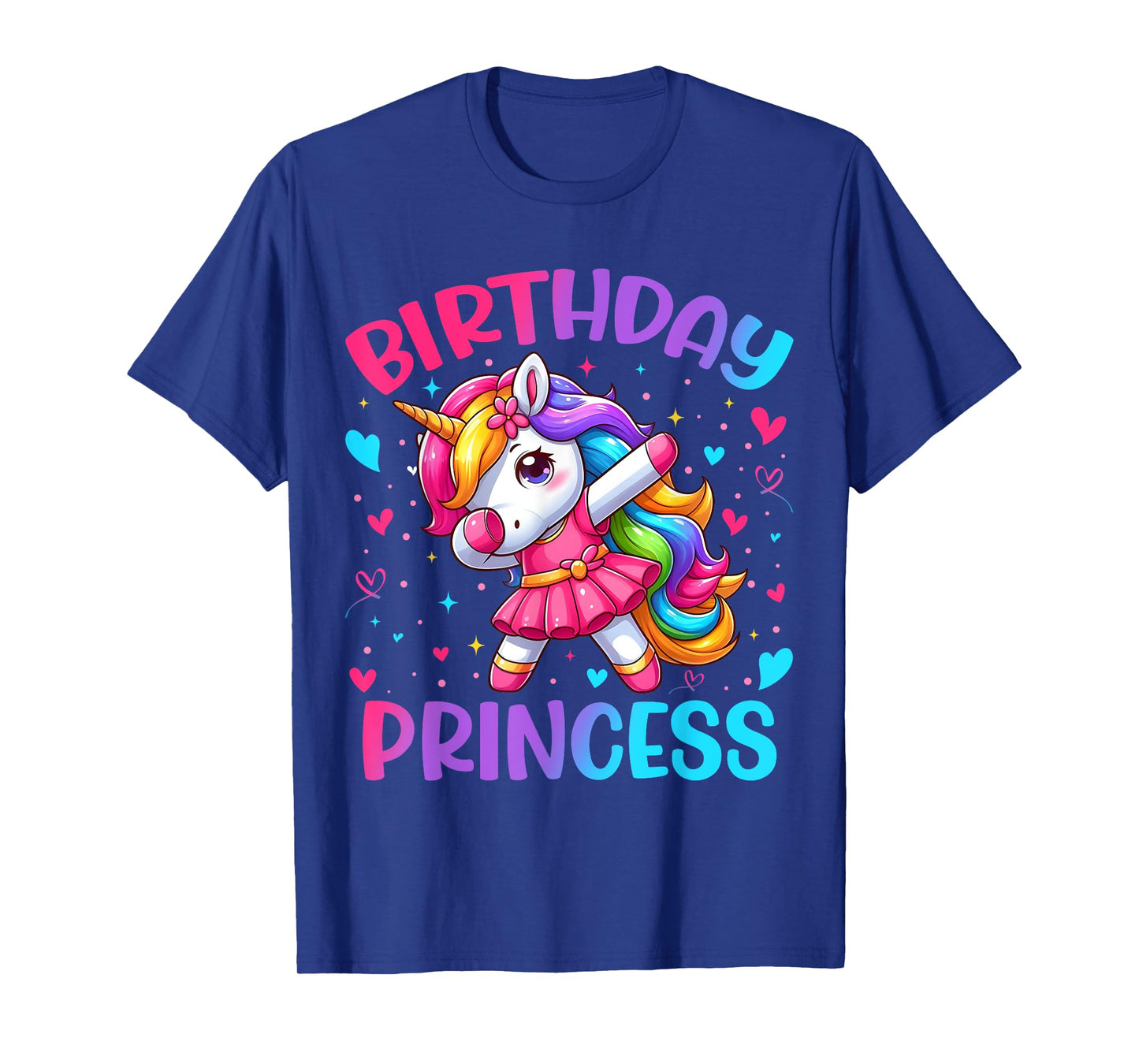 Birthday Princess Unicorn Dabbing Party Girls Kids T-Shirt