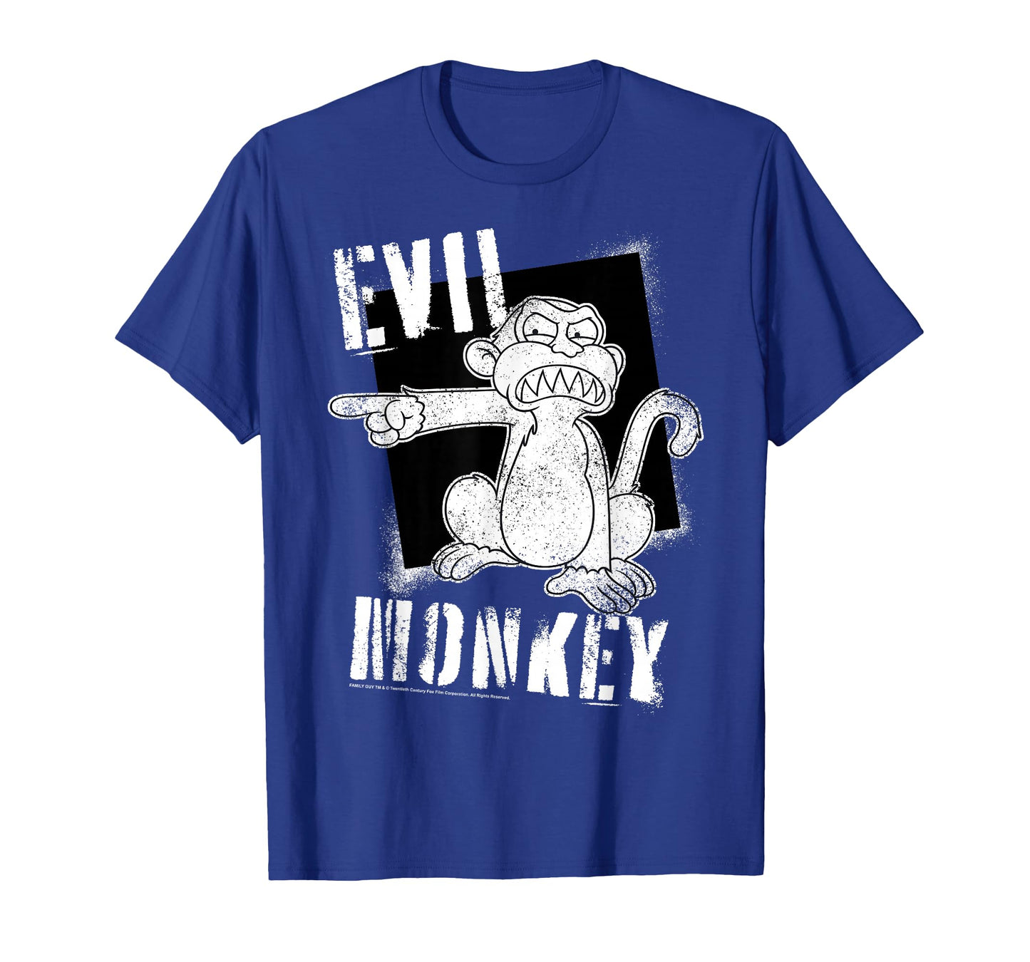 Family Guy Evil Monkey Angry Distressed Big Chest Poster T-Shirt