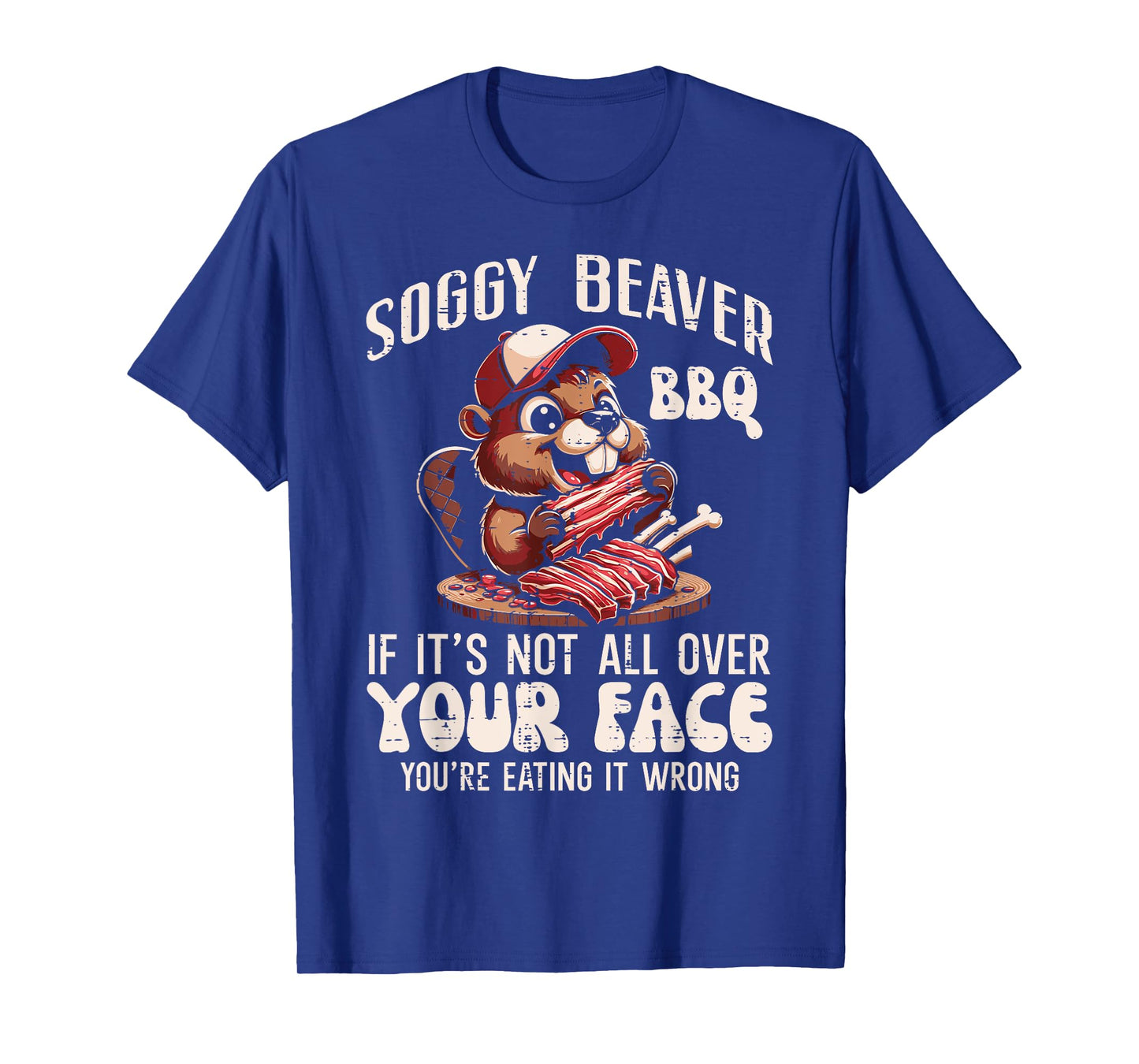 Soggy Beaver Bbq Funny Barbecue Grill Master Humor Dad Men T-Shirt