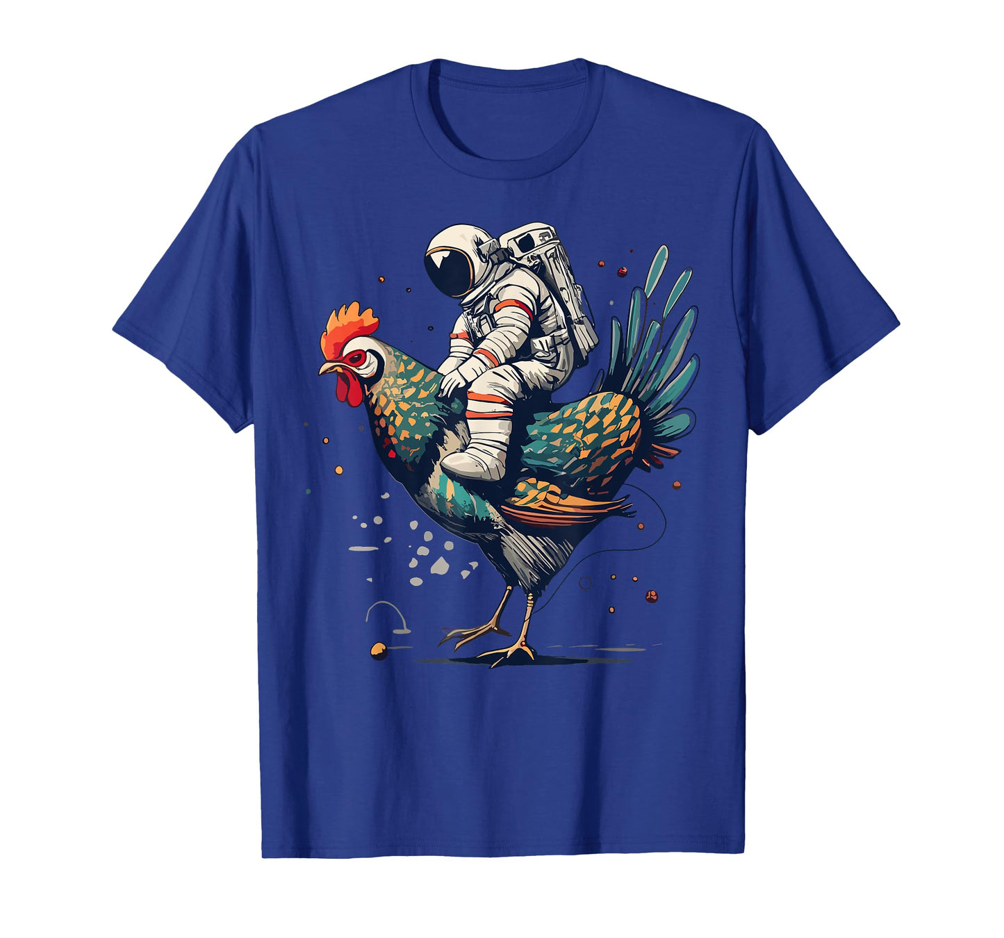 Astronaut on a chicken in space T-Shirt