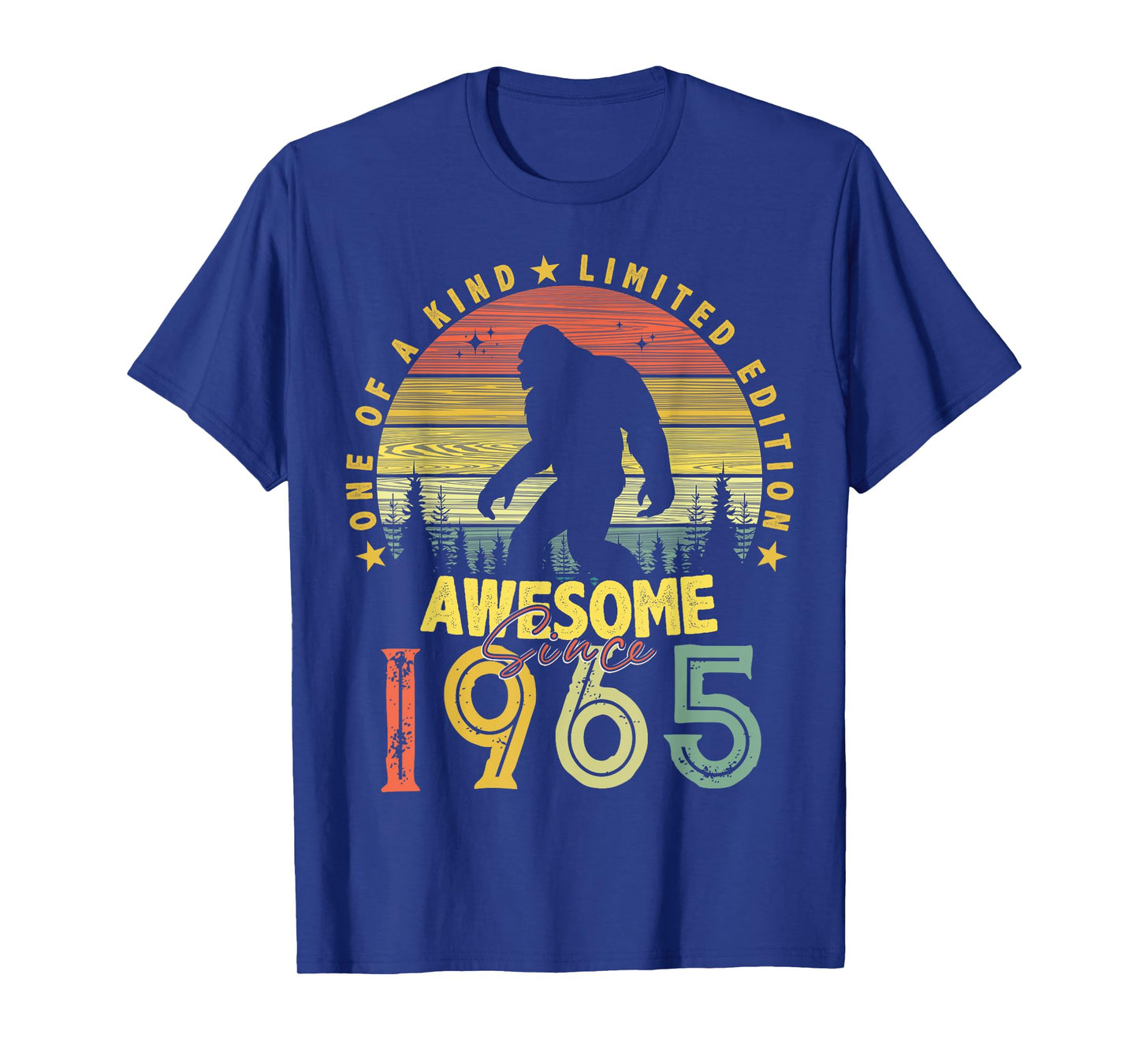Awesome Since 1965 59th Birthday Gifts Bigfoot Born in 1965 T-Shirt