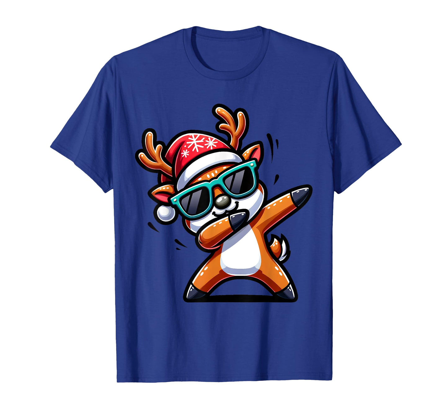 Christmas Reindeer Boys Dabbing Reindeer Santa Xmas Funny T-Shirt
