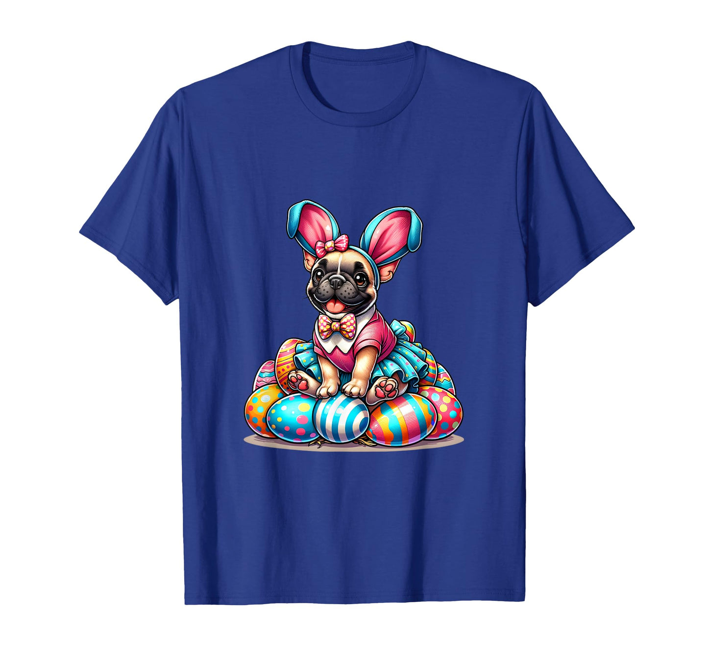 Funny Easter Day French bulldog Bunny Costume T-Shirt for Men Women Kids