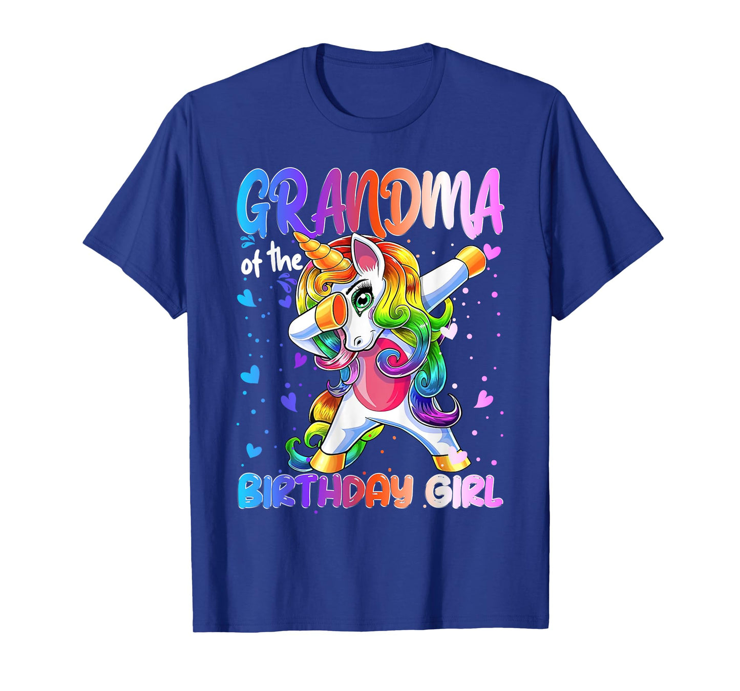 Grandma of the Birthday Princess Girl Dabbing Unicorn T-Shirt