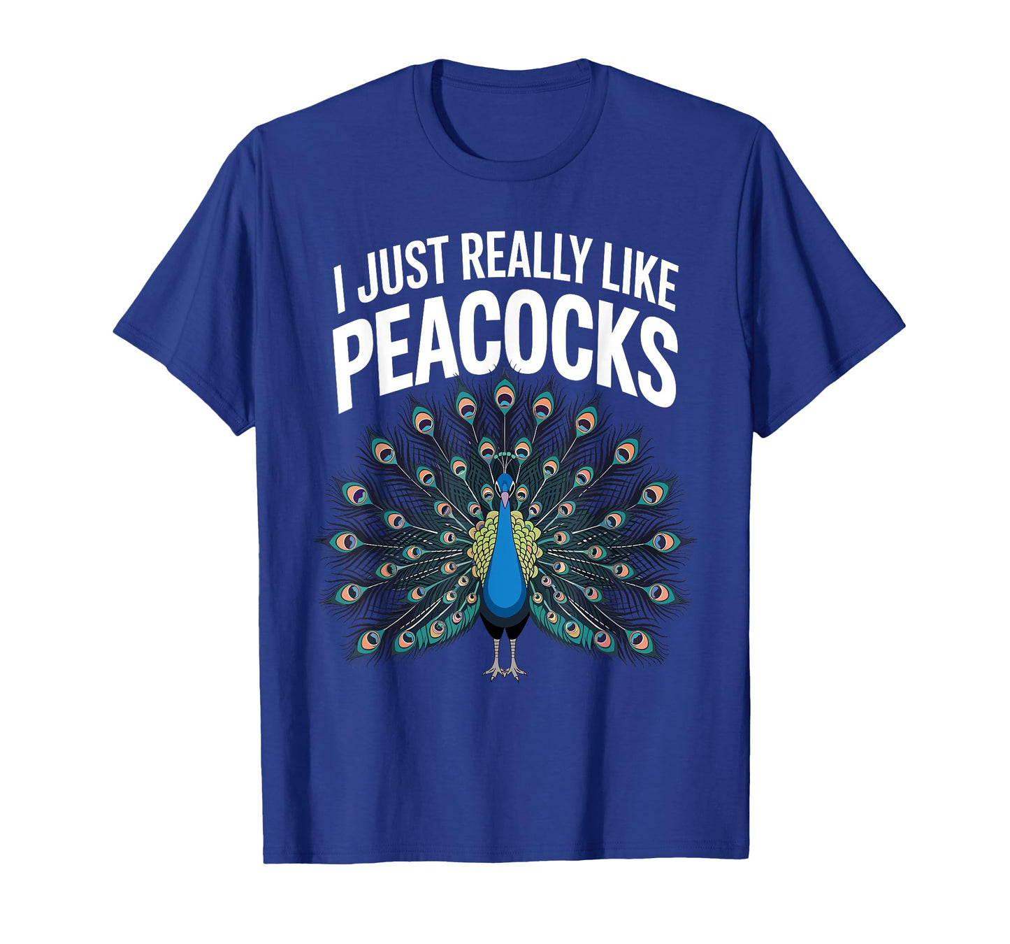 Funny Peacock Art For Men Women Adult Feather Peacock Lover T-Shirt