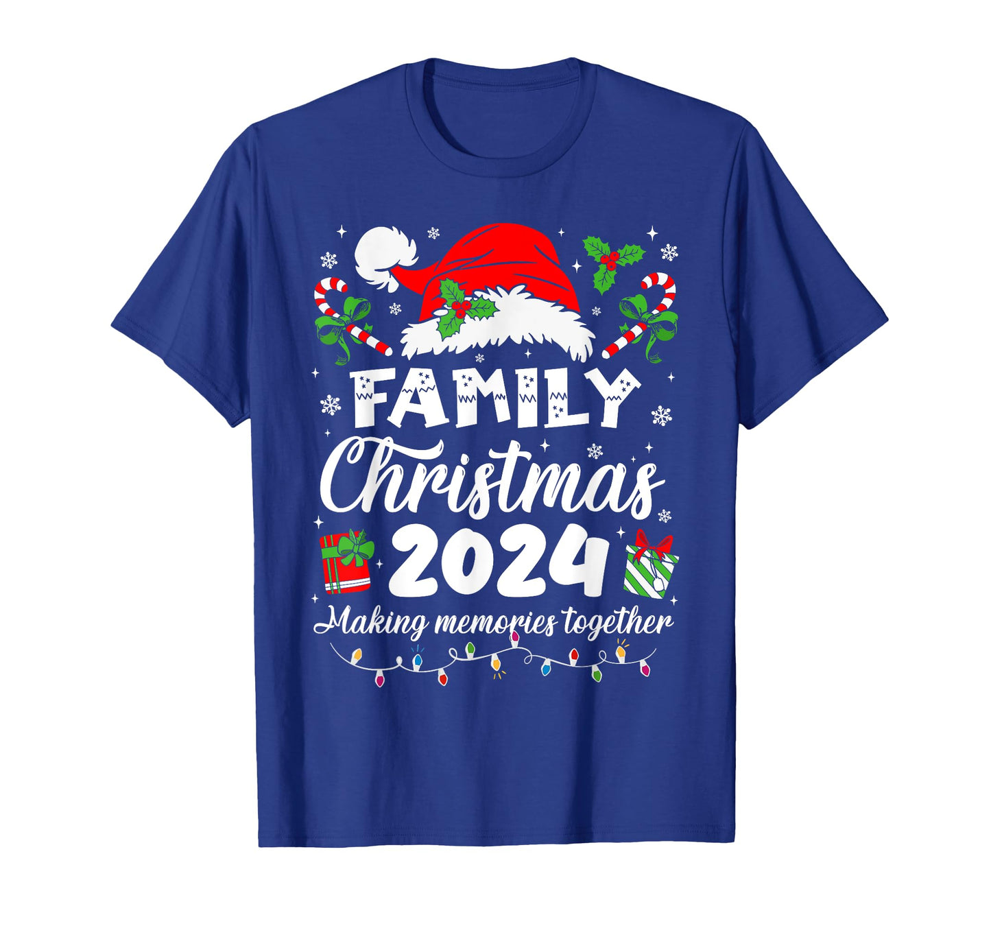 Family Christmas 2024 Matching Squad Santa Elf Pajama Xmas T-Shirt