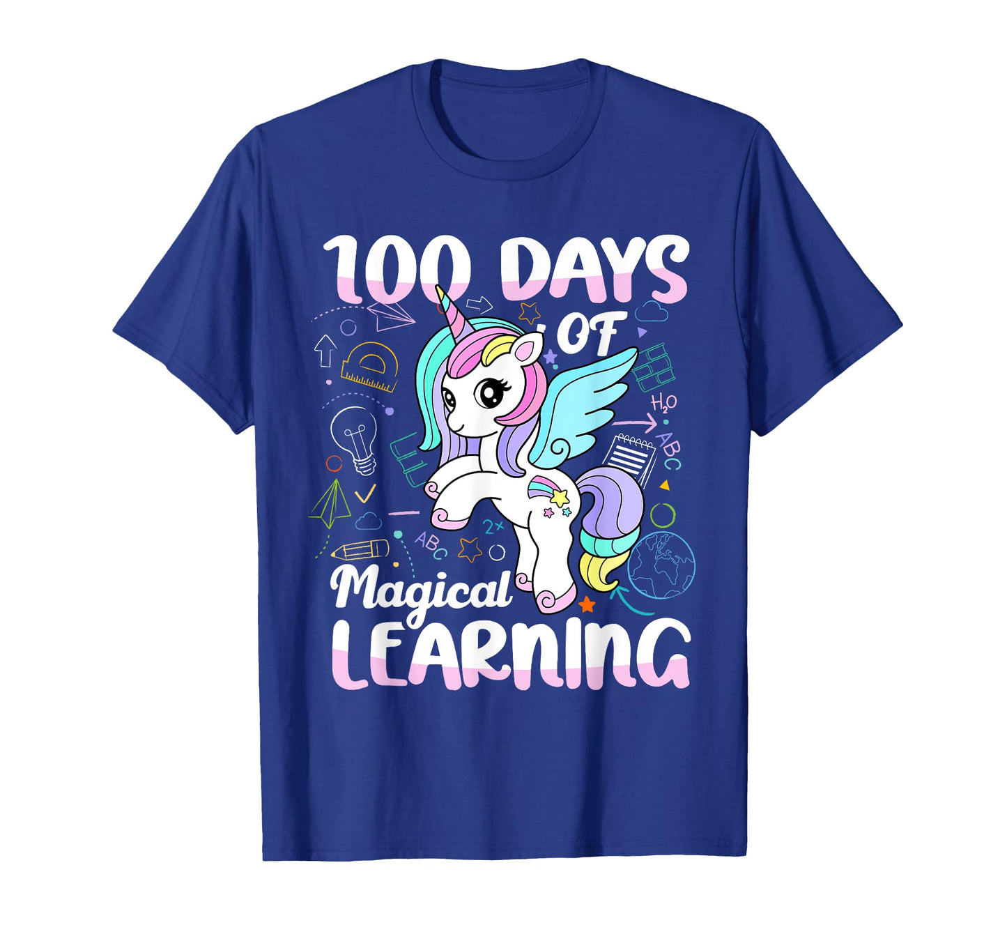 100 Days of Magical Learning Unicorn 100th Day School Girls T-Shirt