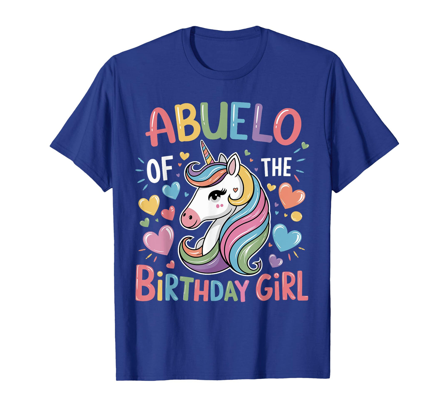Abuelo of The Birthday Girl Matching Unicorn Bday Grandpa T-Shirt