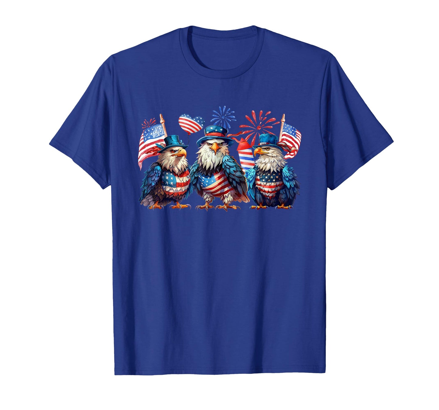 Funny 4th Of July Eagle Patriotic USA American Flag T-Shirt