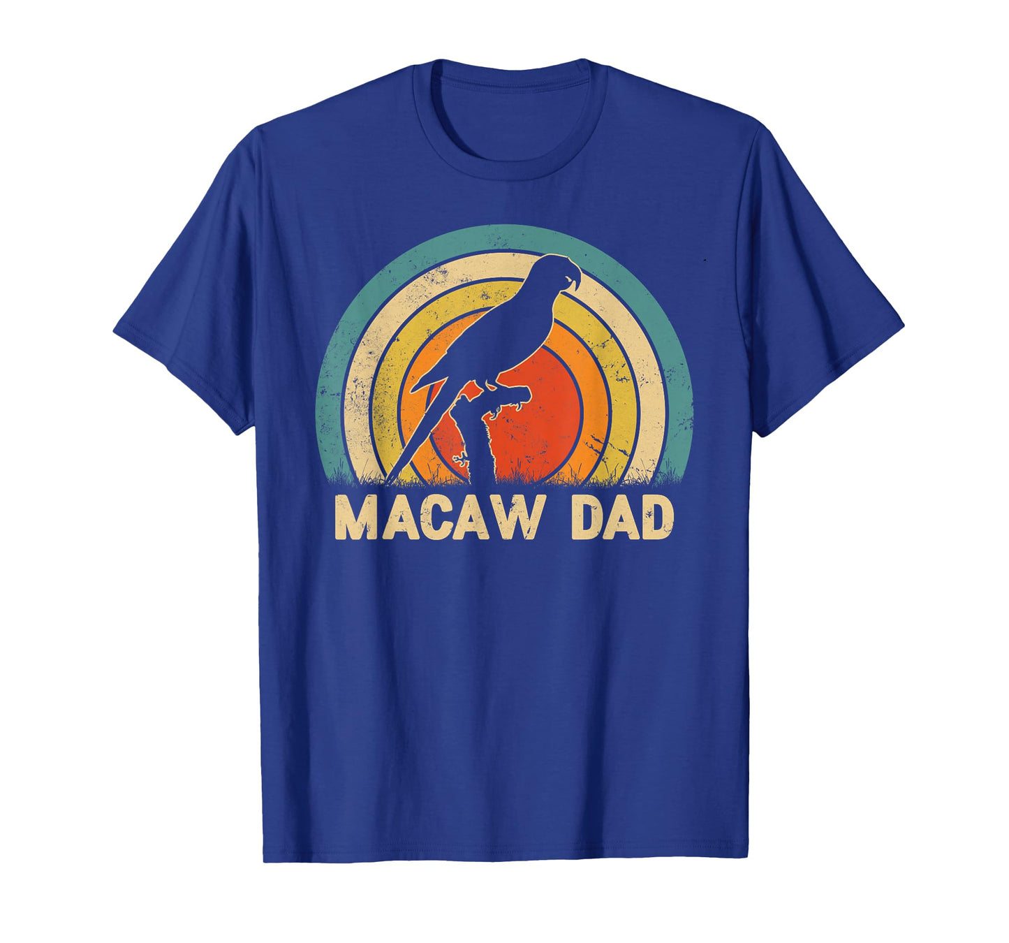 Macaw Dad Father's Day Vintage Style Macaw Bird Dad Daddy T-Shirt