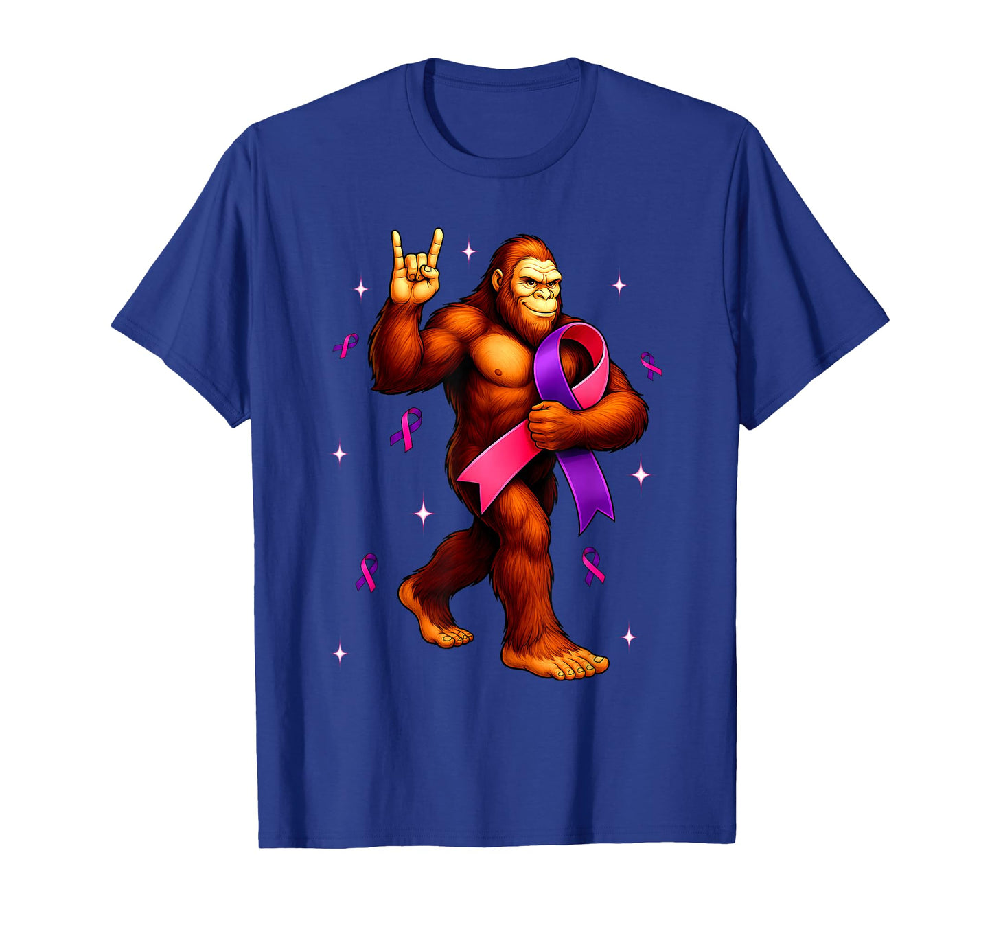 Domestic Violence Breast Cancer Awareness Warriors Bigfoot T-Shirt
