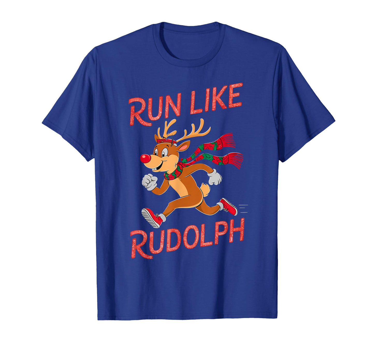 Reindeer Rudolph Christmas Running Runner Costume Marathon T-Shirt