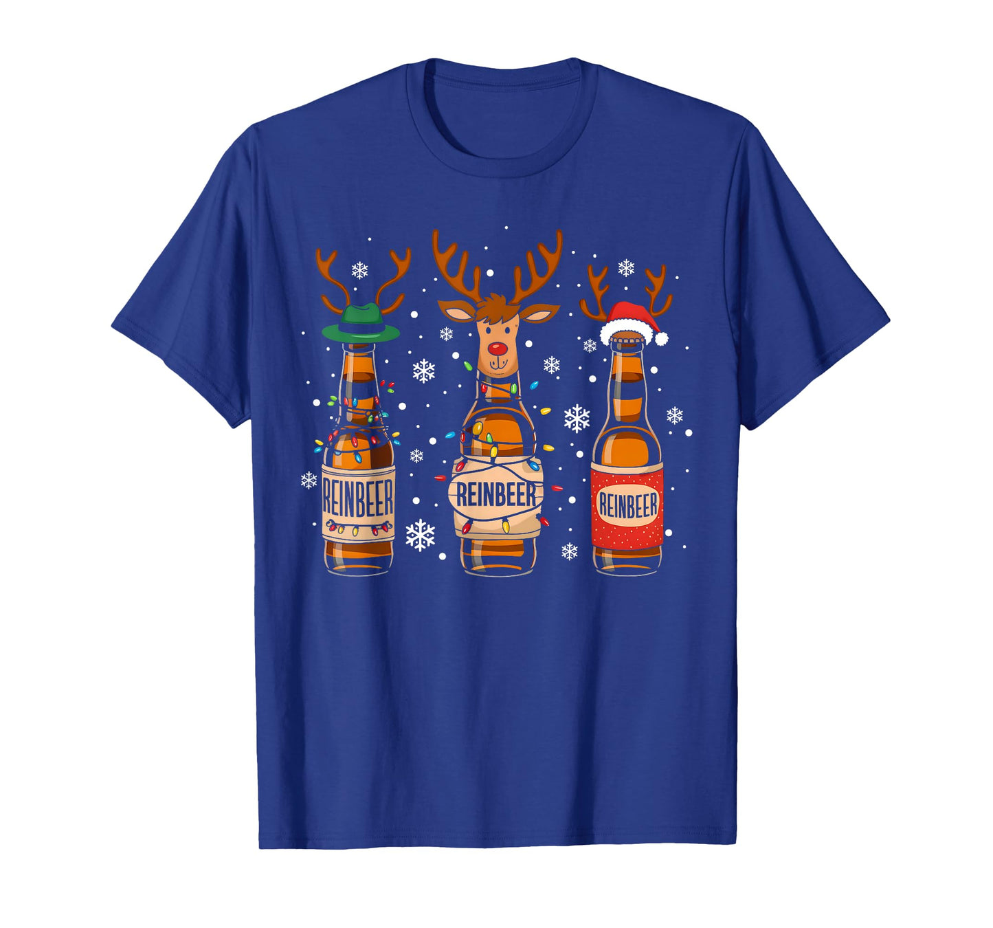 Reinbeers Funny Reindeer Beer Christmas Drinking Xmas Womens T-Shirt