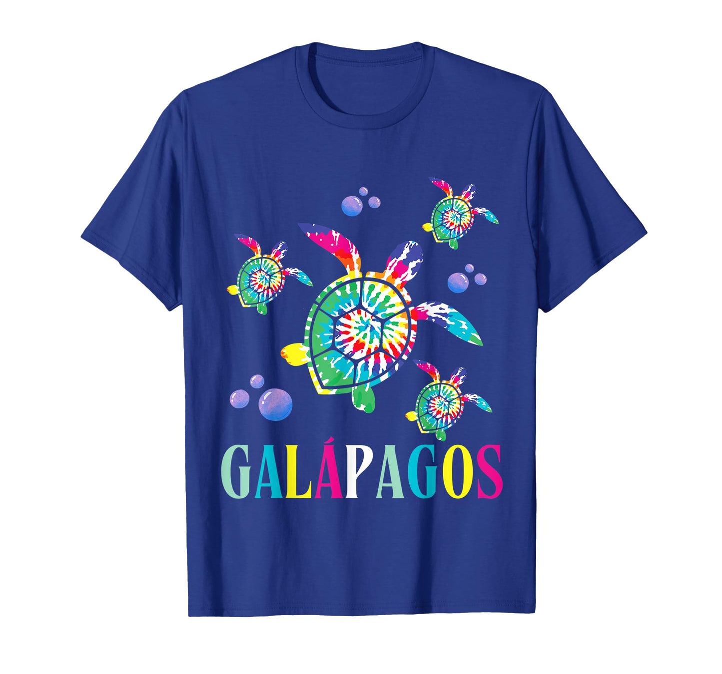 Galapagos Islands Tie Dye Sea Turtle Scuba Diving T-Shirt