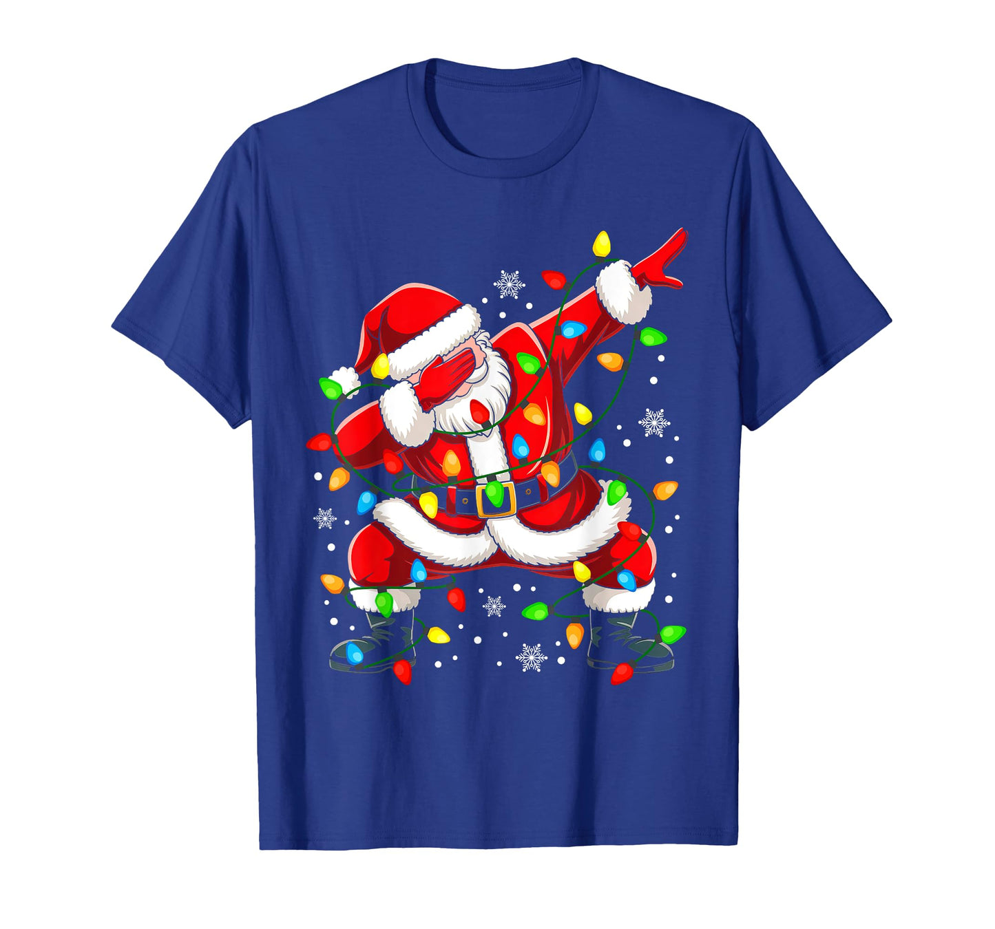 Boys Santa Shirt For Kids Toddler Funny Christmas Lights T-Shirt