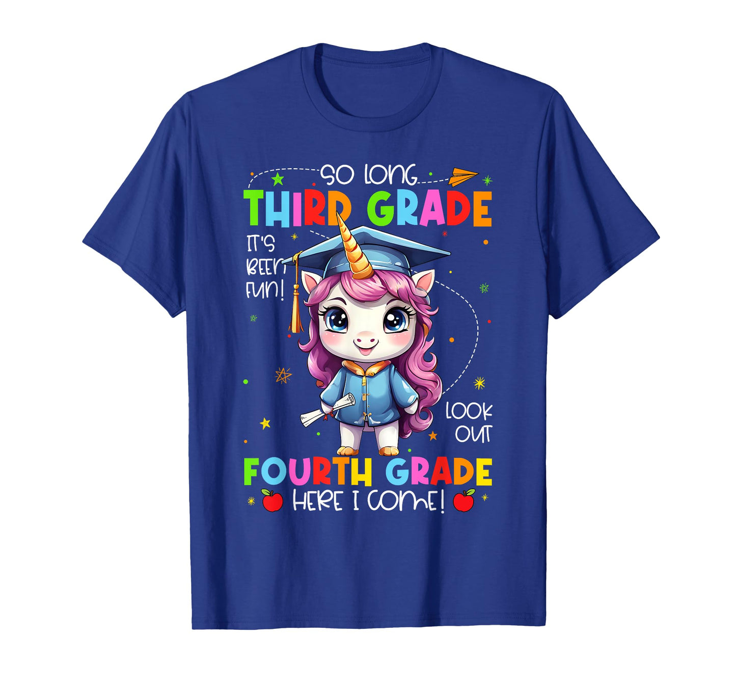 Unicorn So Long 3rd Grade Graduation Last Day Of School T-Shirt