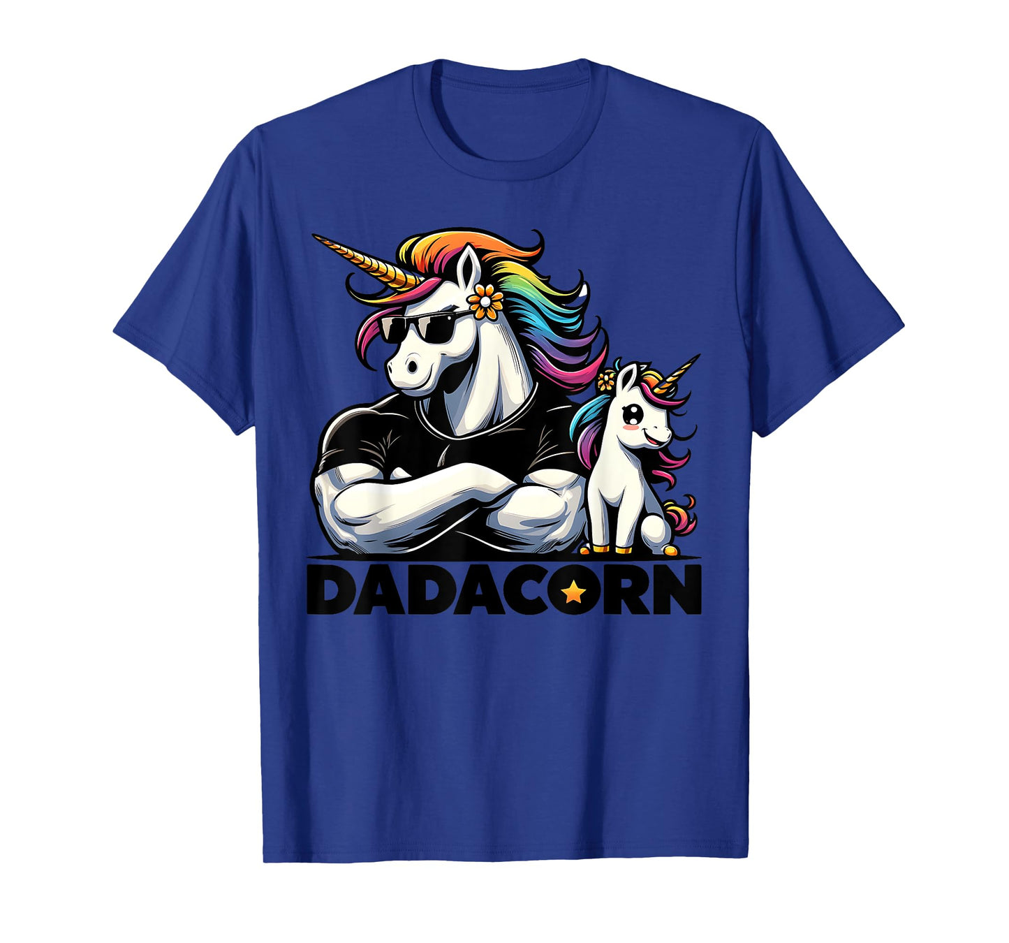Dadacorn Unicorn Dad and Baby Unicorn, Father's Day Dadacorn T-Shirt