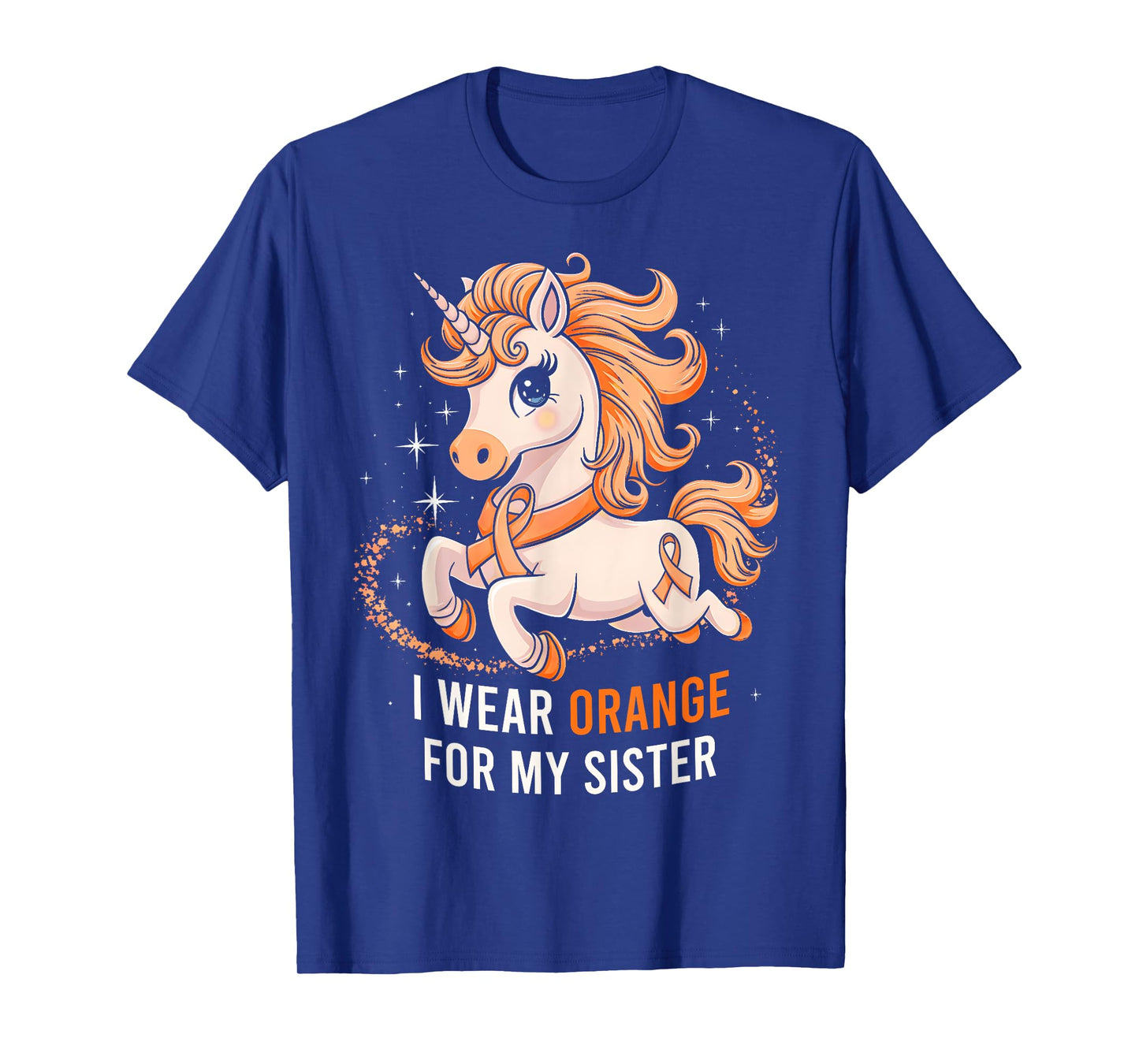 I Wear Orange For My Sister Unicorn MS Awareness T-Shirt