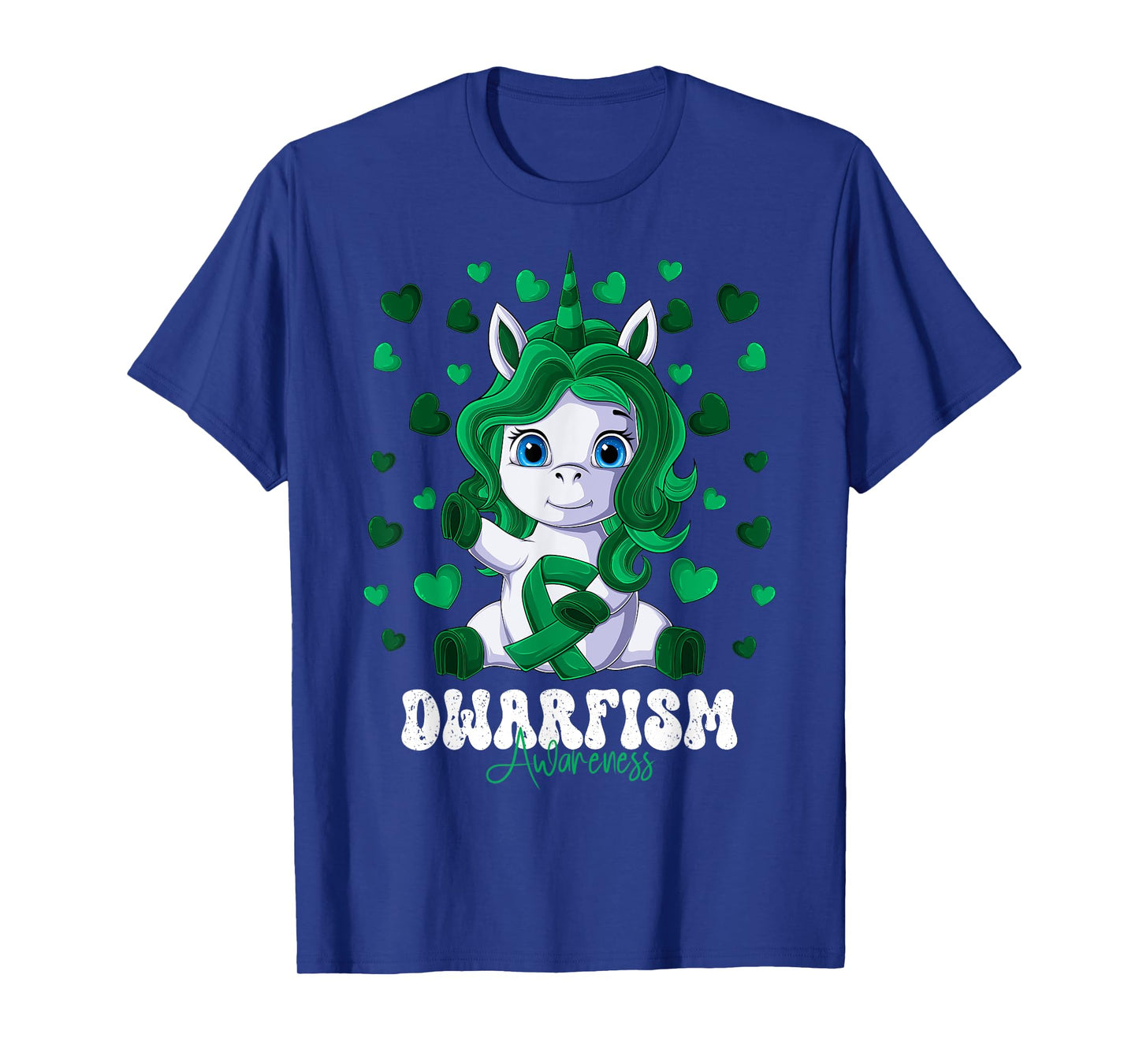Dwarfism Awareness Month Green Ribbon Unicorn T-Shirt