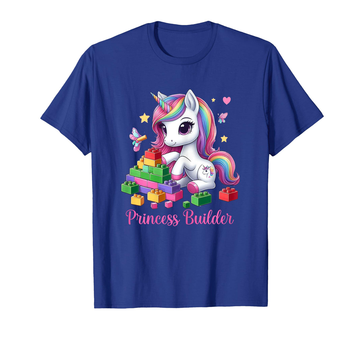 Princess Builder Unicorn for Girls β Building Blocks Bricks T-Shirt