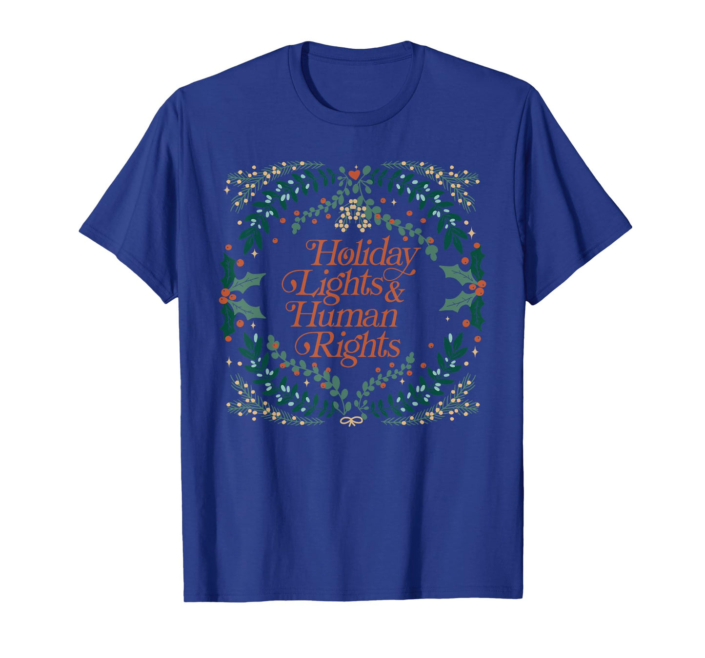 Retro Holiday Lights and Equal Rights Feminists Christmas T-Shirt