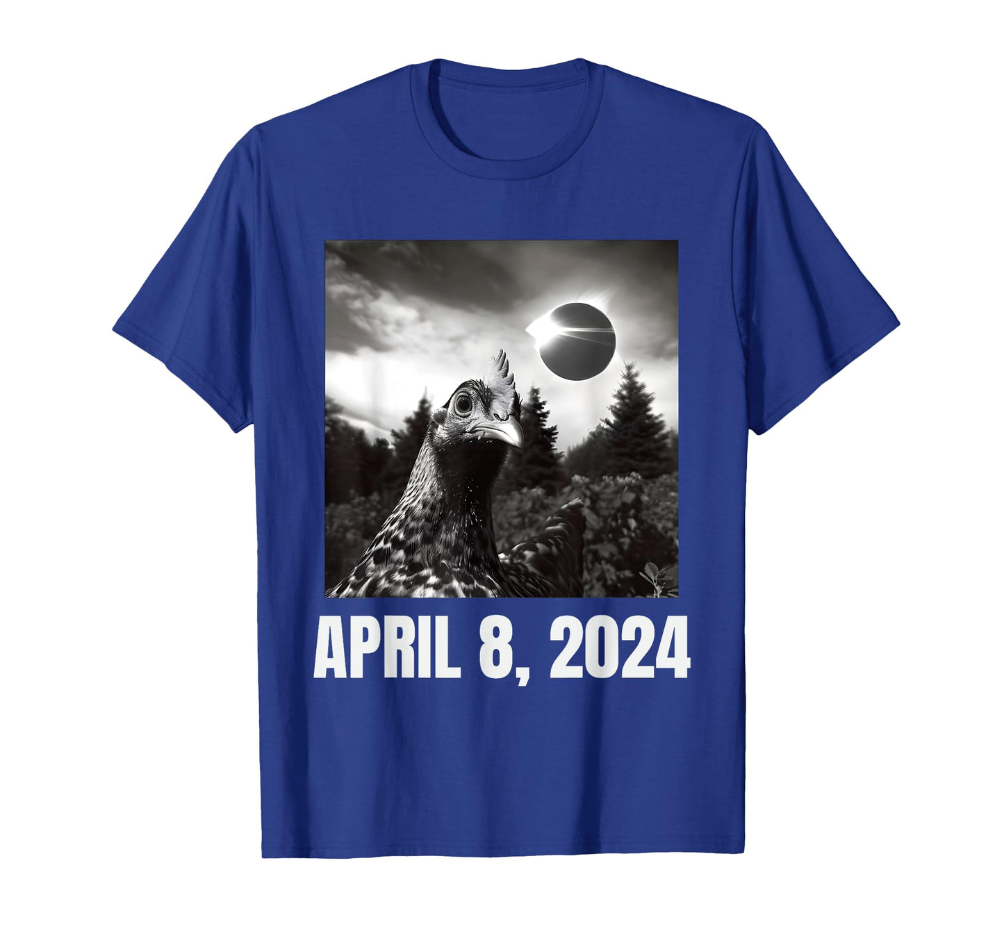 Funny 2024 Solar Eclipse Chicken Selfie Meme T-Shirt