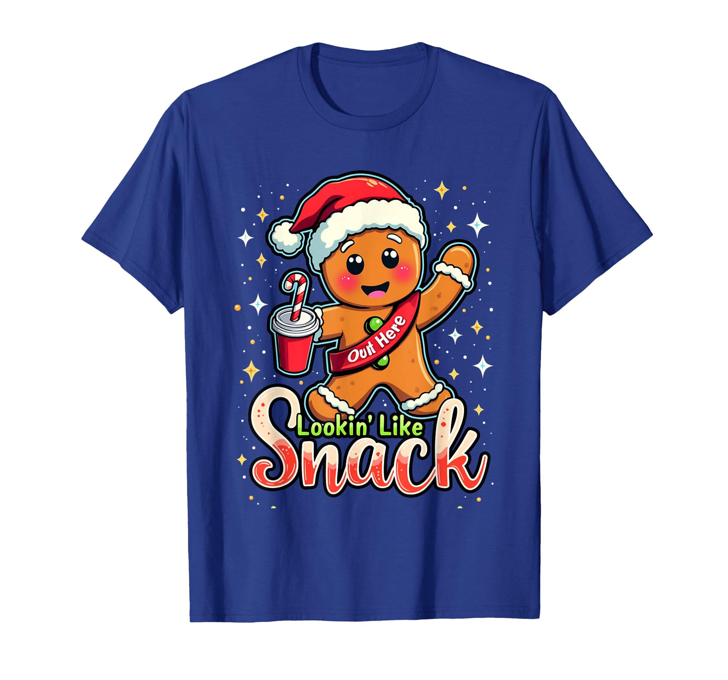 out here looking like a snack christmas funny BouJee Xmas T-Shirt