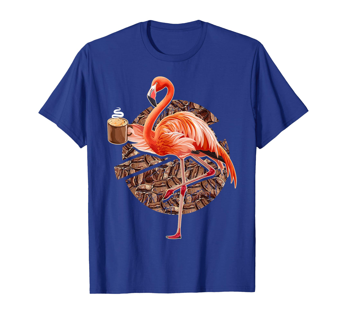 Flamingo Shirt Womens Men Flamingo And Coffee Lover T-Shirt