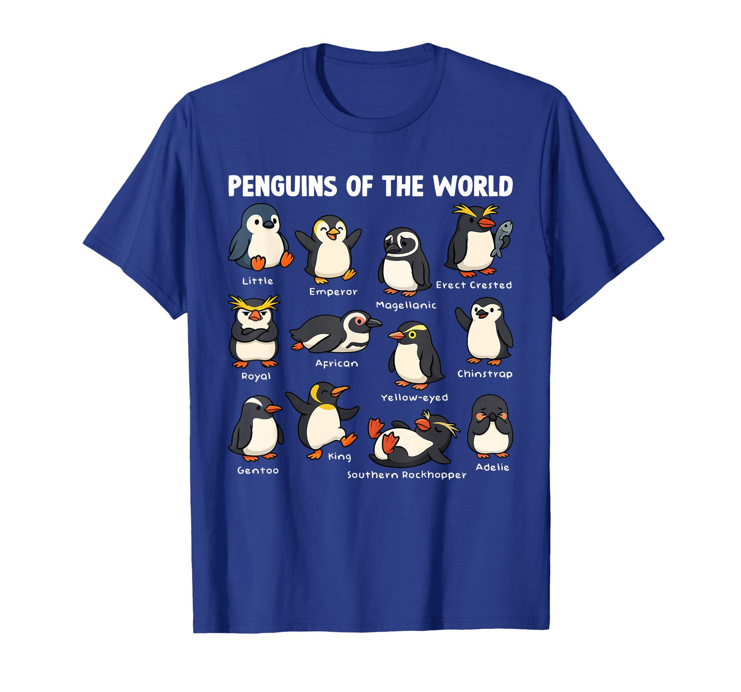 Penguin Sea Animals of The World Kawaii Zoo Bird Lovers T-Shirt