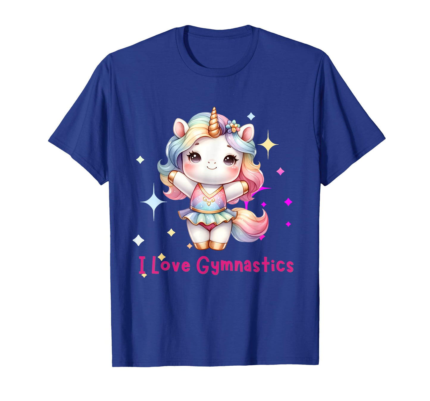 I love Gymnastics with Cute Gymnast Unicorn for Girls Kids T-Shirt
